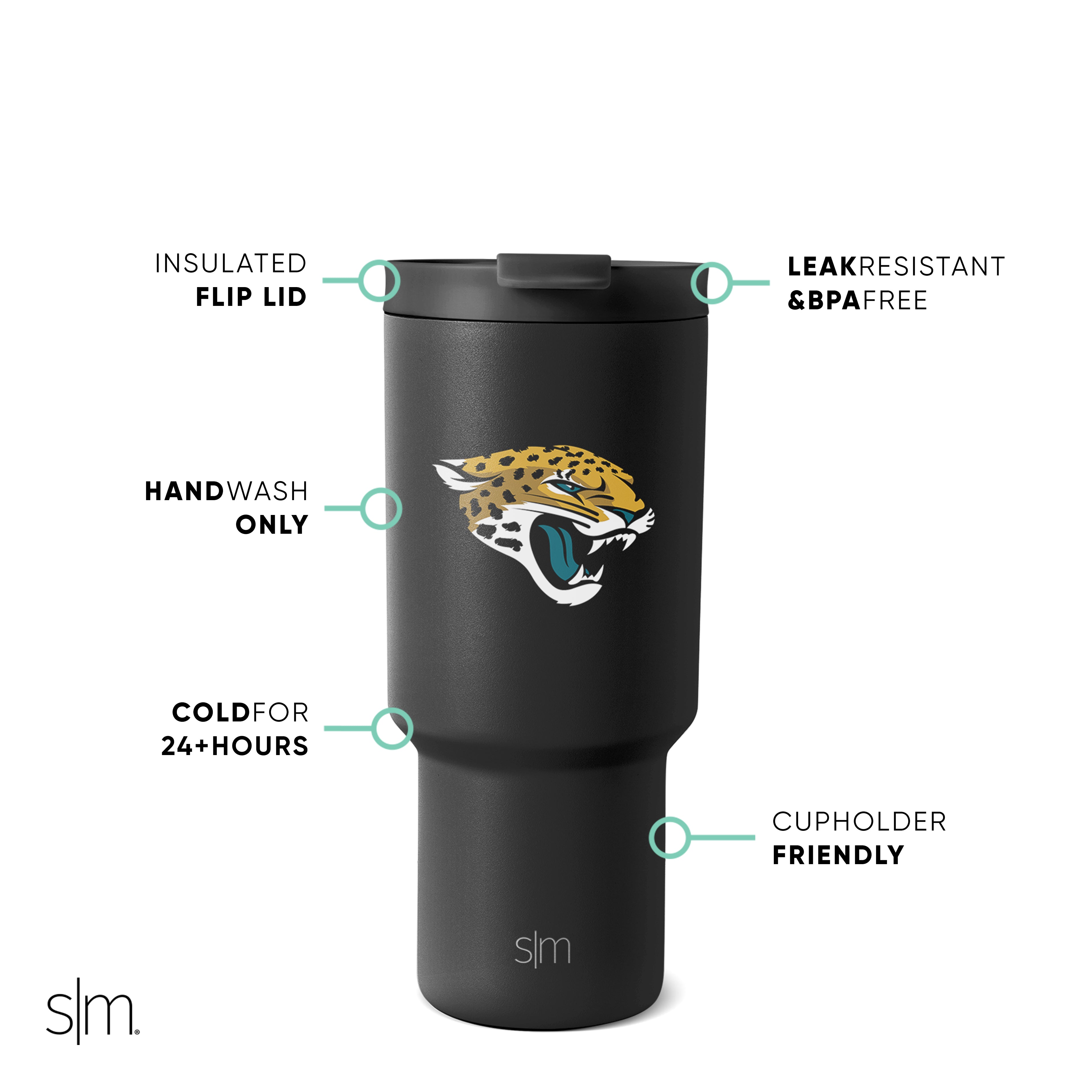 NFL Trek Tumbler 20oz Stainless Steel Insulated Water Bottle with Lid - Leakproof Travel Mug for Coffee & Cold Drinks - Perfect for Football Games, Camping & Outdoor Adventures