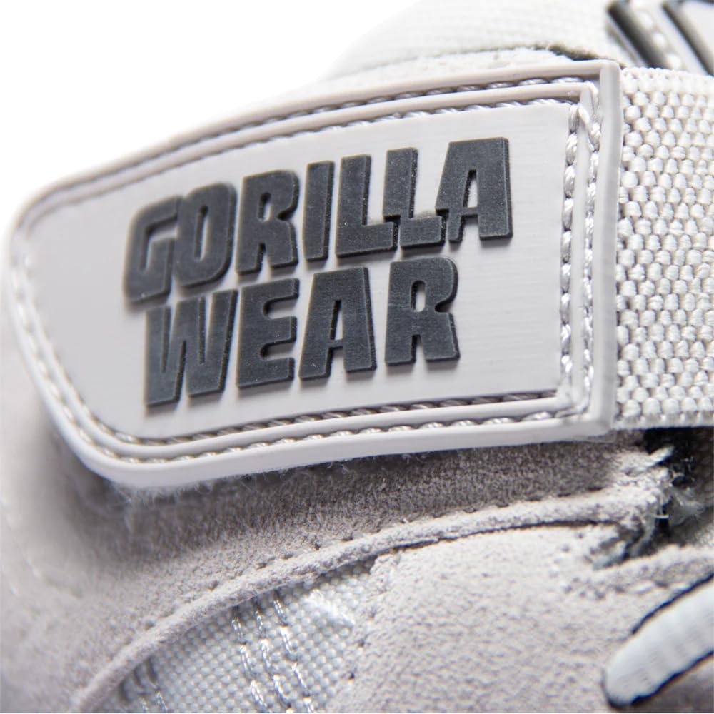 GORILLA WEAR Perry High Tops Pro Weightlifting Shoes for Squats, Deadlifts & Powerlifting - Cross Training Gym Shoes for Men & Women in White - Perfect for Weight Training, Olympic Lifting & Strength Workouts
