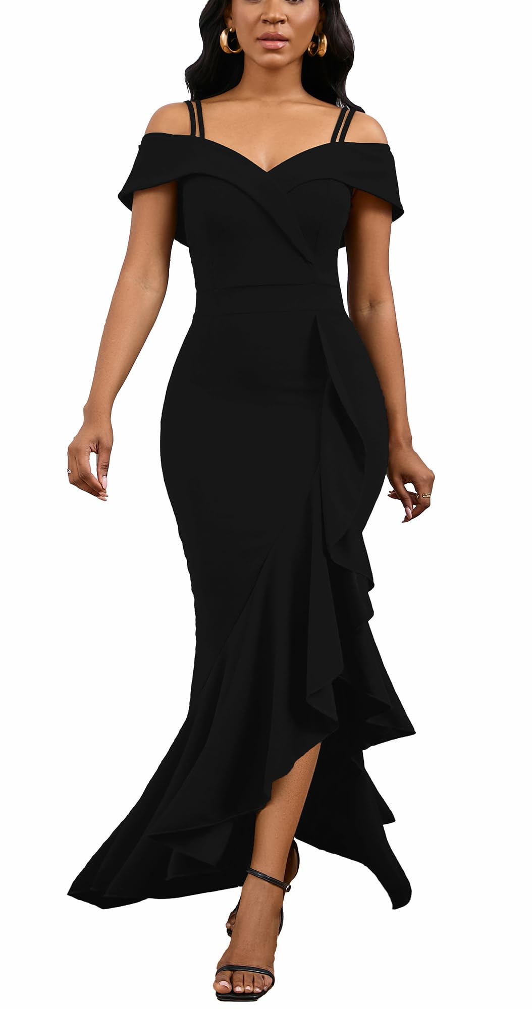 2025 Women's Sexy Bodycon Formal Dress - Sleeveless Split Wedding Guest & Bridesmaid Dresses for Cocktail Parties, Evening Events & Special Occasions
