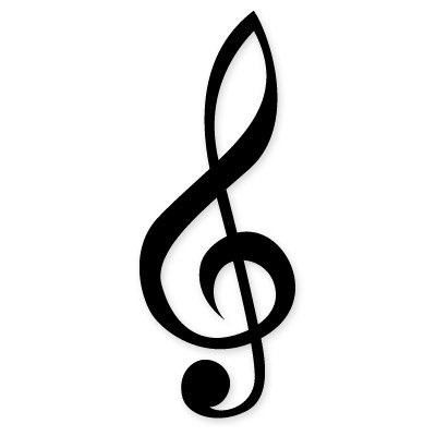 Treble Clef Black Vinyl Sticker - Waterproof Decal for Car Windows, Bumpers, Laptops - Multiple Sizes Available - Perfect for Music Lovers, Band Members & Gift Giving