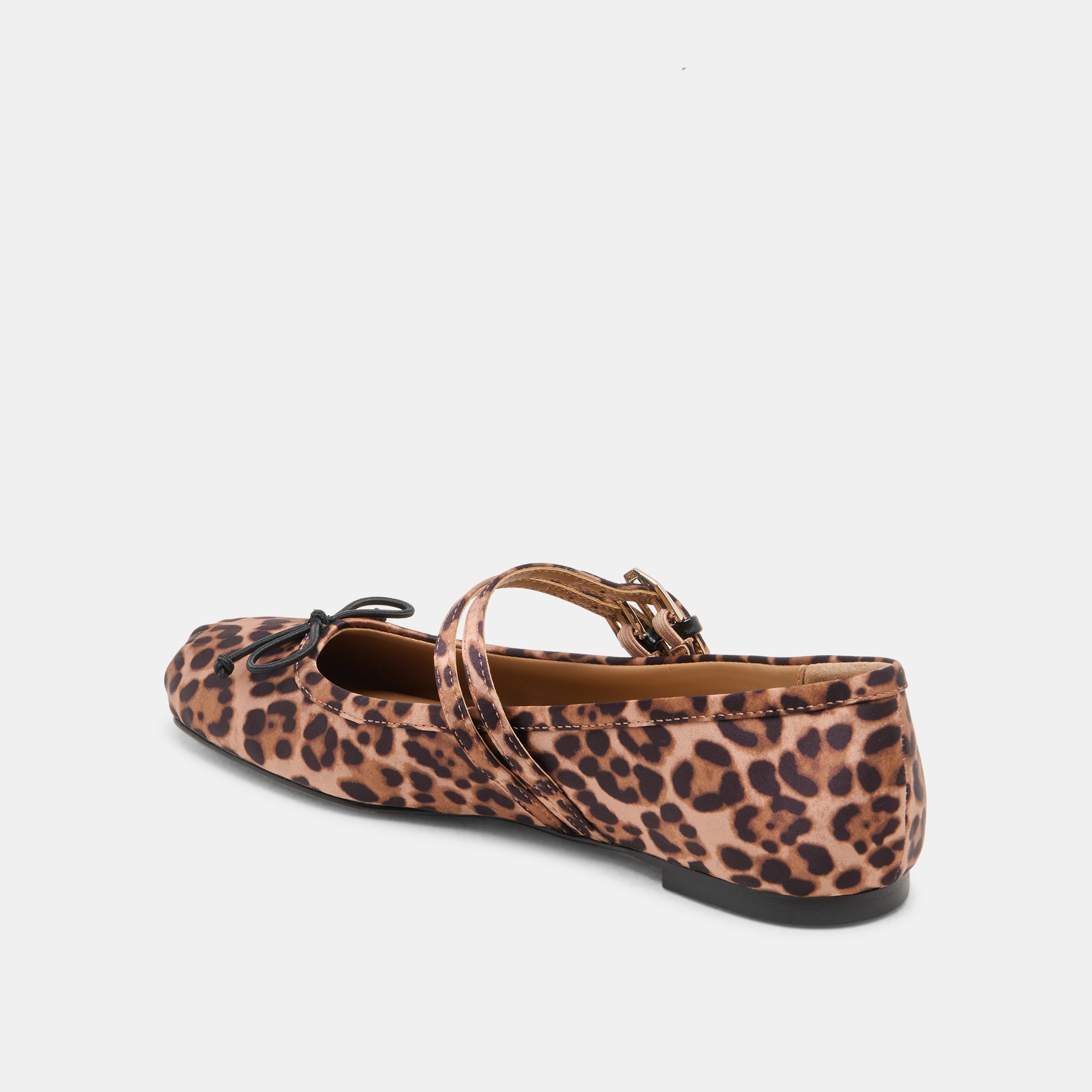GIBSEN Women's Ballet Flats - Leopard Print Satin Shoes for Comfort & Style | Perfect for Work, Parties & Casual Outfits