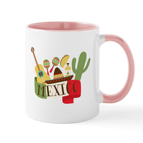 White/Pink Inside - Mexico Mugs