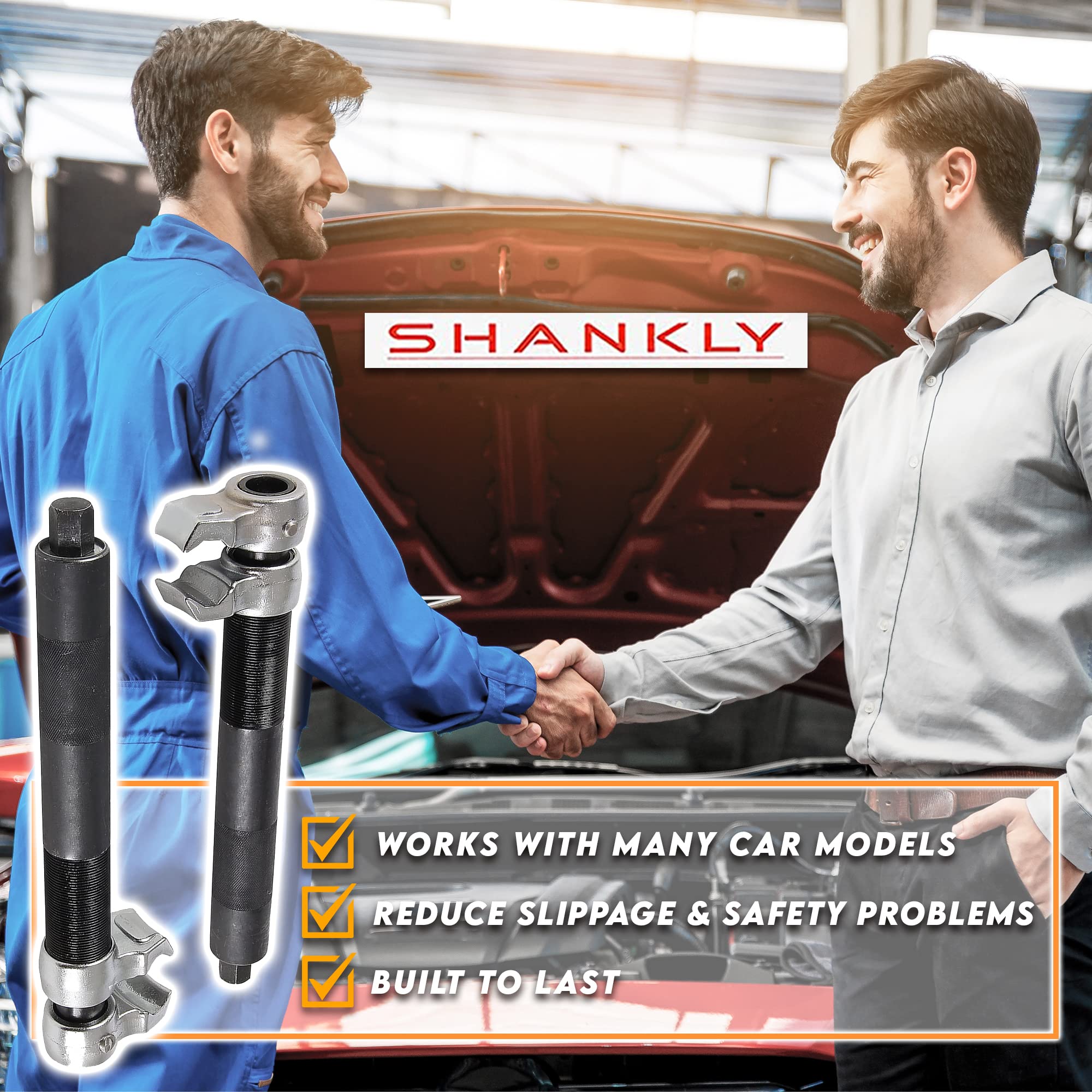 Heavy Duty Spring Compressor Tool - Ultra-Rugged Coil & Strut Spring Compressor for ATV, Automotive & Truck Repair | Durable Construction for Professional Mechanics & DIY Enthusiasts | Perfect for Suspension Maintenance, Shock Replacement & Off-Road Vehicle Upgrades