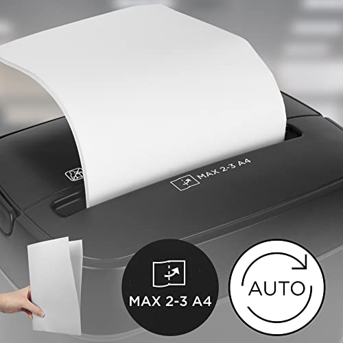 Duronic PS285 Mini Cross Cut Paper Shredder - 3 Sheet Capacity Home & Office Document Shredder for Enhanced Privacy & Security | Perfect for Personal Data Protection, Financial Records & Confidential Files