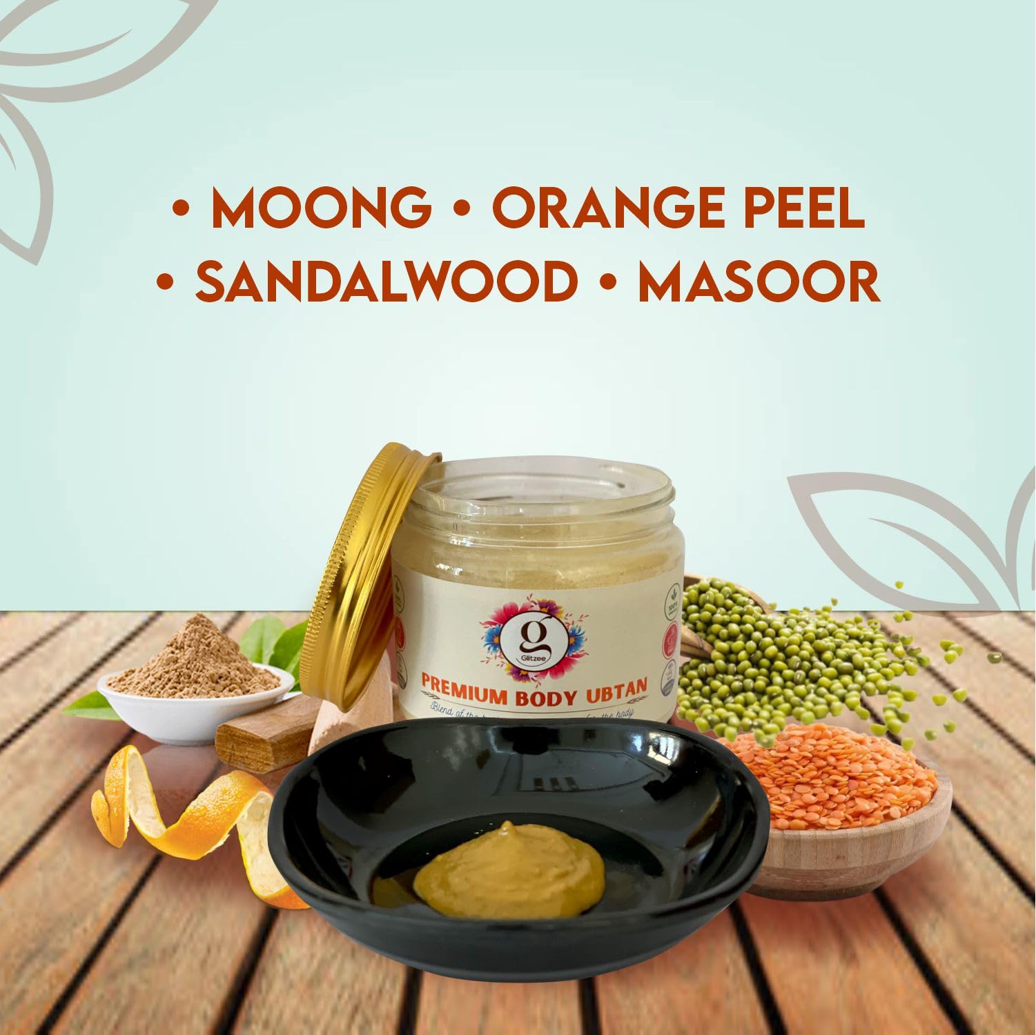Premium Body Ubtan - Natural Skin Brightening & Exfoliating Scrub for Glowing Complexion | Perfect for Spa Days & At-Home Self-Care Rituals
