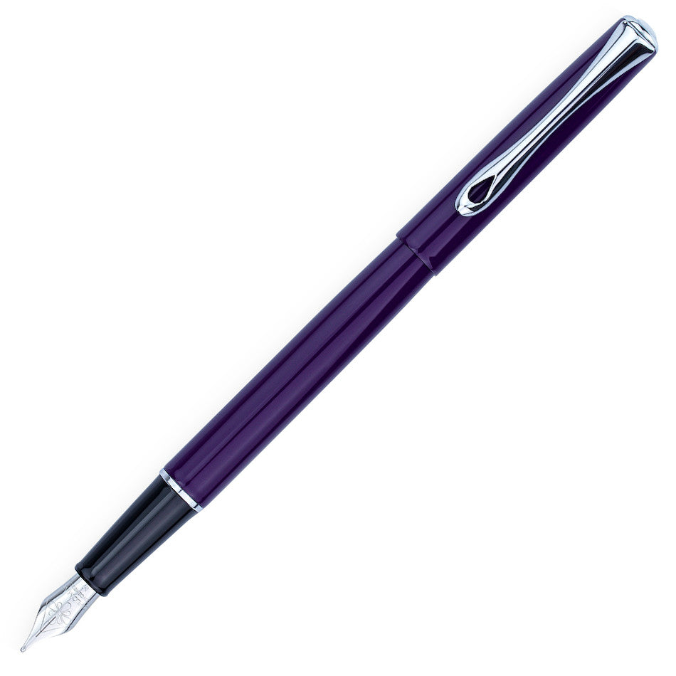 Diplomat Traveller Fountain Pen - Deep Purple Luxury Writing Instrument for Professionals & Students - Perfect for Office, School & Gift Giving