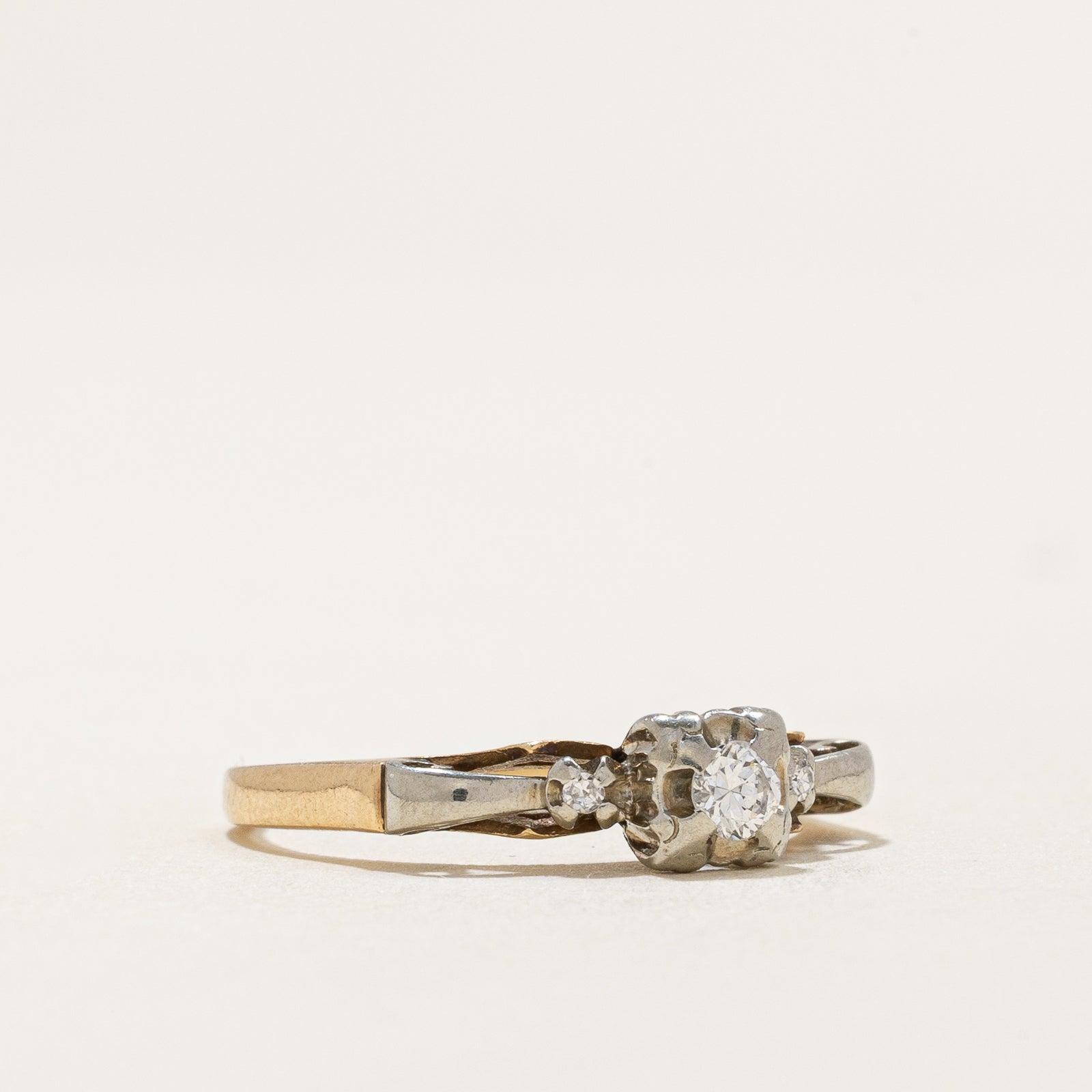 Vintage Diamond Ring 0.09ctw Size 4.75 - Antique Style Wedding Band, Engagement Ring for Women - Perfect for Anniversary, Proposal & Special Occasions