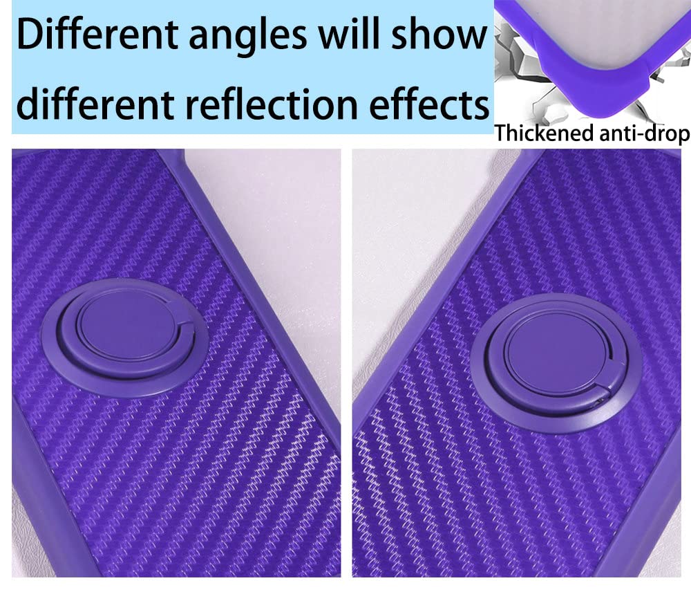 BLU J9L Phone Case with Magnetic 360° Swivel Stand & Ring Holder - Purple | Compatible with BLU J9L | Perfect for Hands-Free Viewing, Gaming, and Video Calls