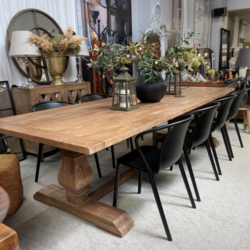 Madrid Dining Table 300cm - Large Modern Wooden Dining Table for 8-10 People | Perfect for Family Gatherings & Dinner Parties