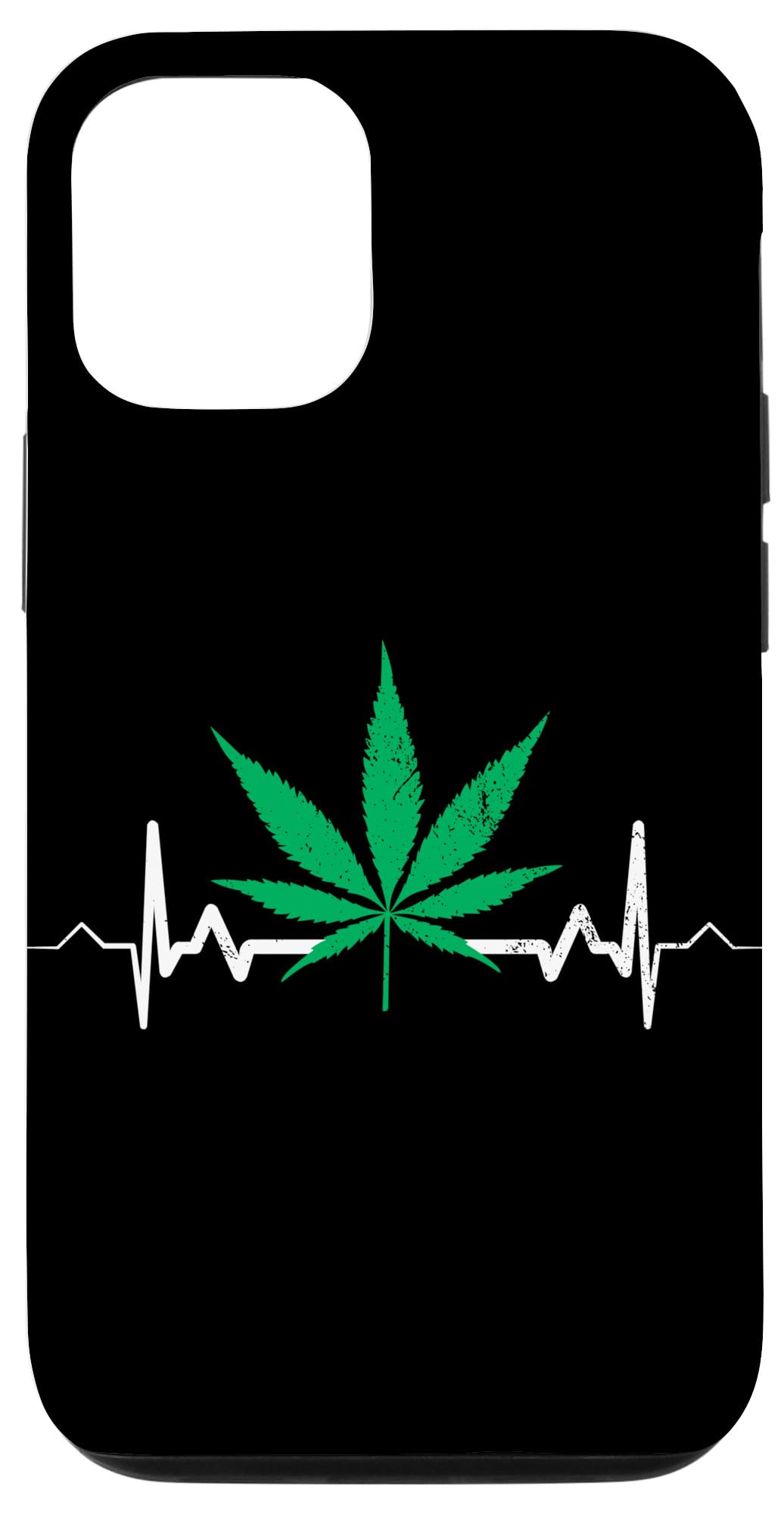 iPhone 12/12 Pro Case - Weed Heartbeat & Cannabis Leaf Design - Perfect 420 Stoner Gift for Marijuana Enthusiasts | Ideal for Festivals, Parties & Daily Use