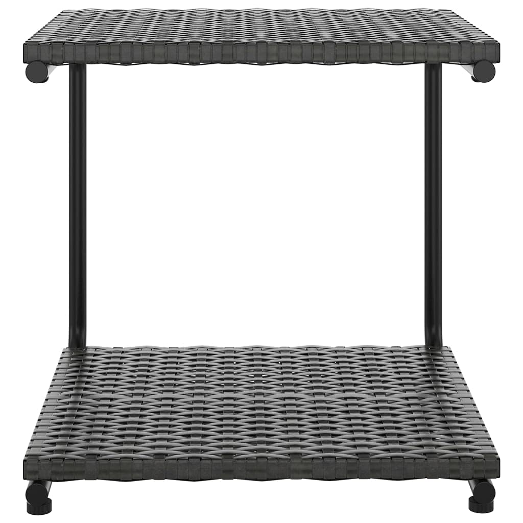 2-Person Outdoor Garden Sun Bed with Black Poly Rattan Frame & Cushions - Patio Lounge Daybed for Backyard, Poolside or Balcony Relaxation - Waterproof Loveseat Seating Furniture for Sunbathing & Outdoor Lounging