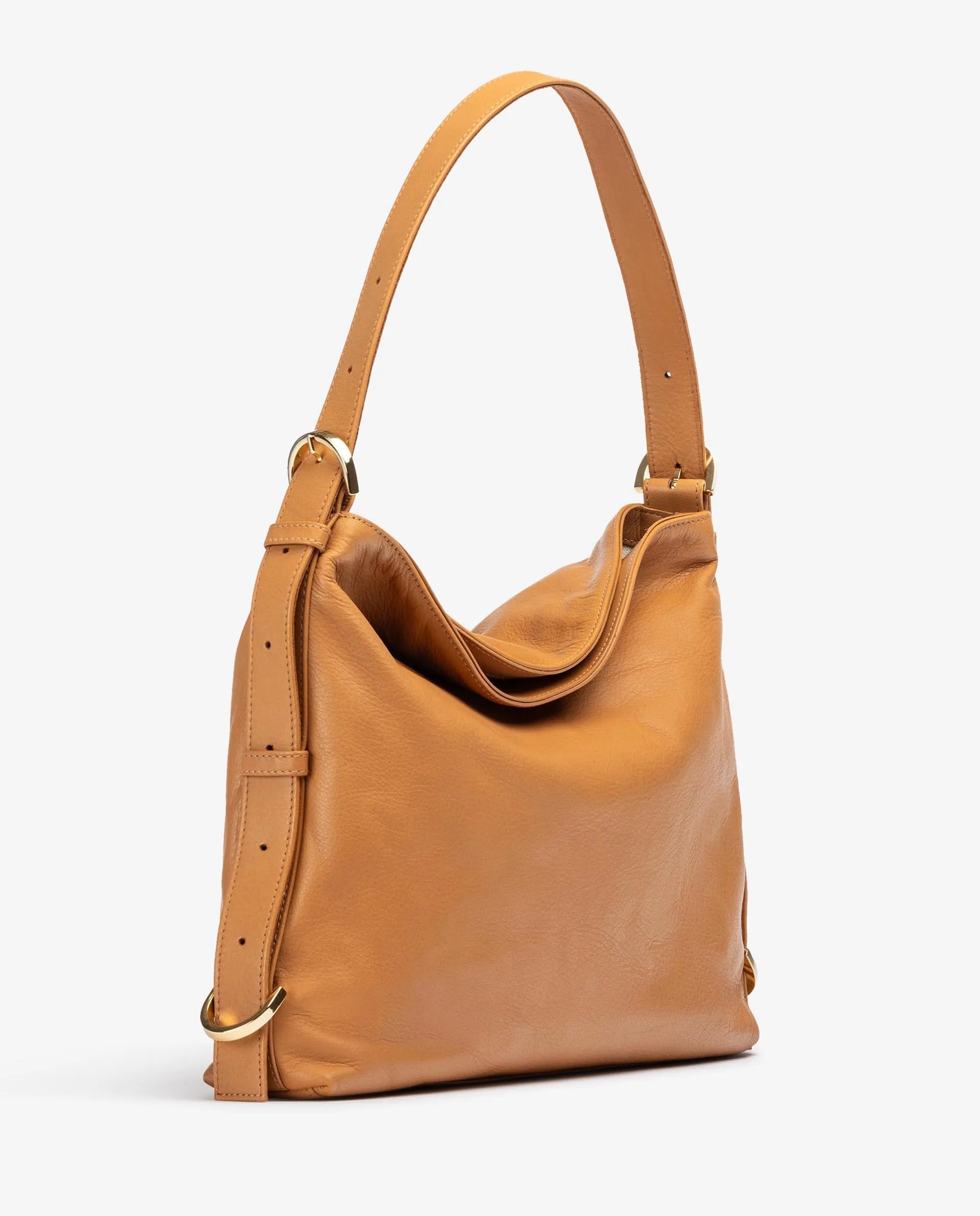 UNISA ZMARIE Genuine Leather Shoulder Bag for Women - Stylish & Durable Tan Crossbody Purse - Perfect for Work, Travel & Everyday Use