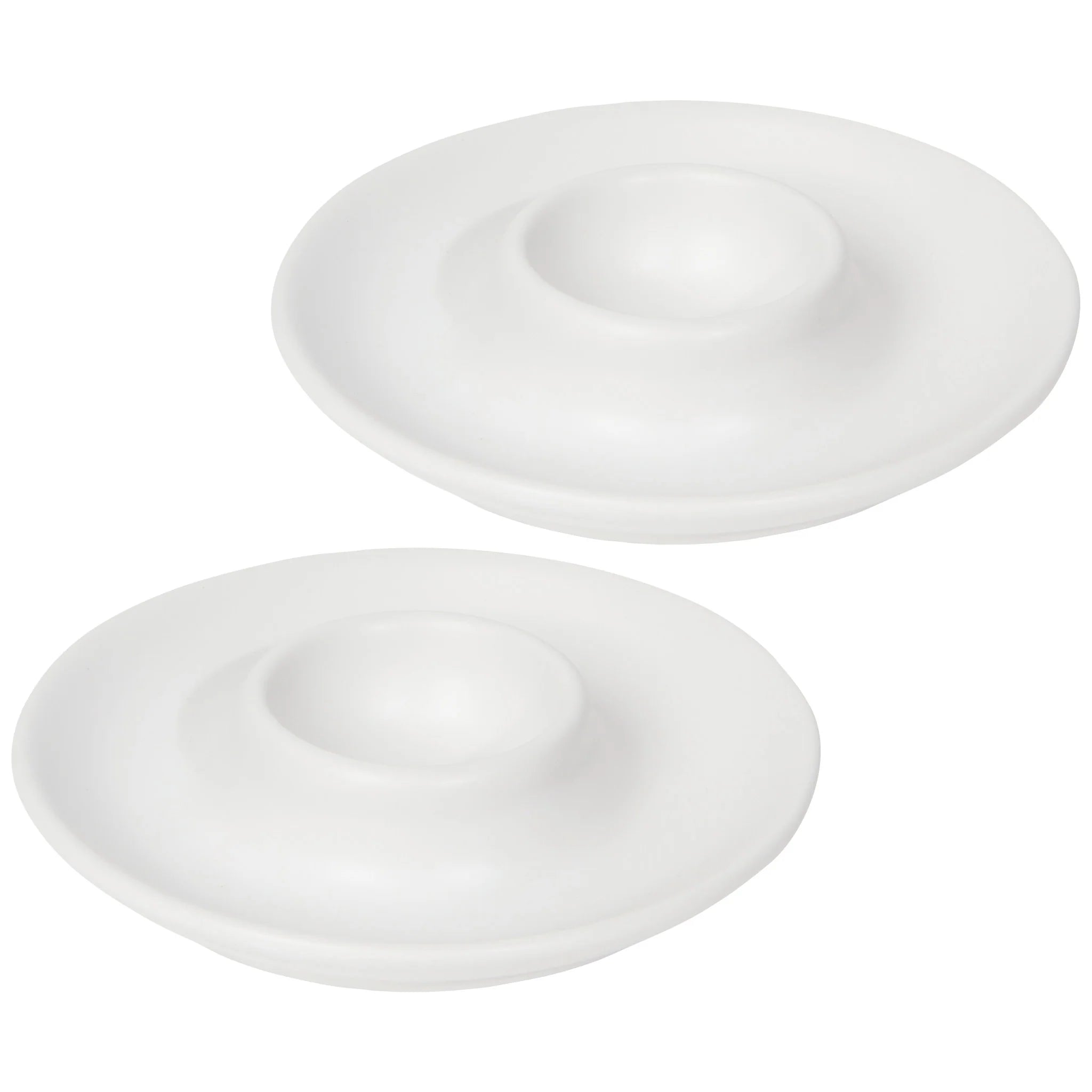 Now Designs Matte White Egg Cups Set of 2 - Perfect for Breakfast, Easter Decor & Kitchen Tableware