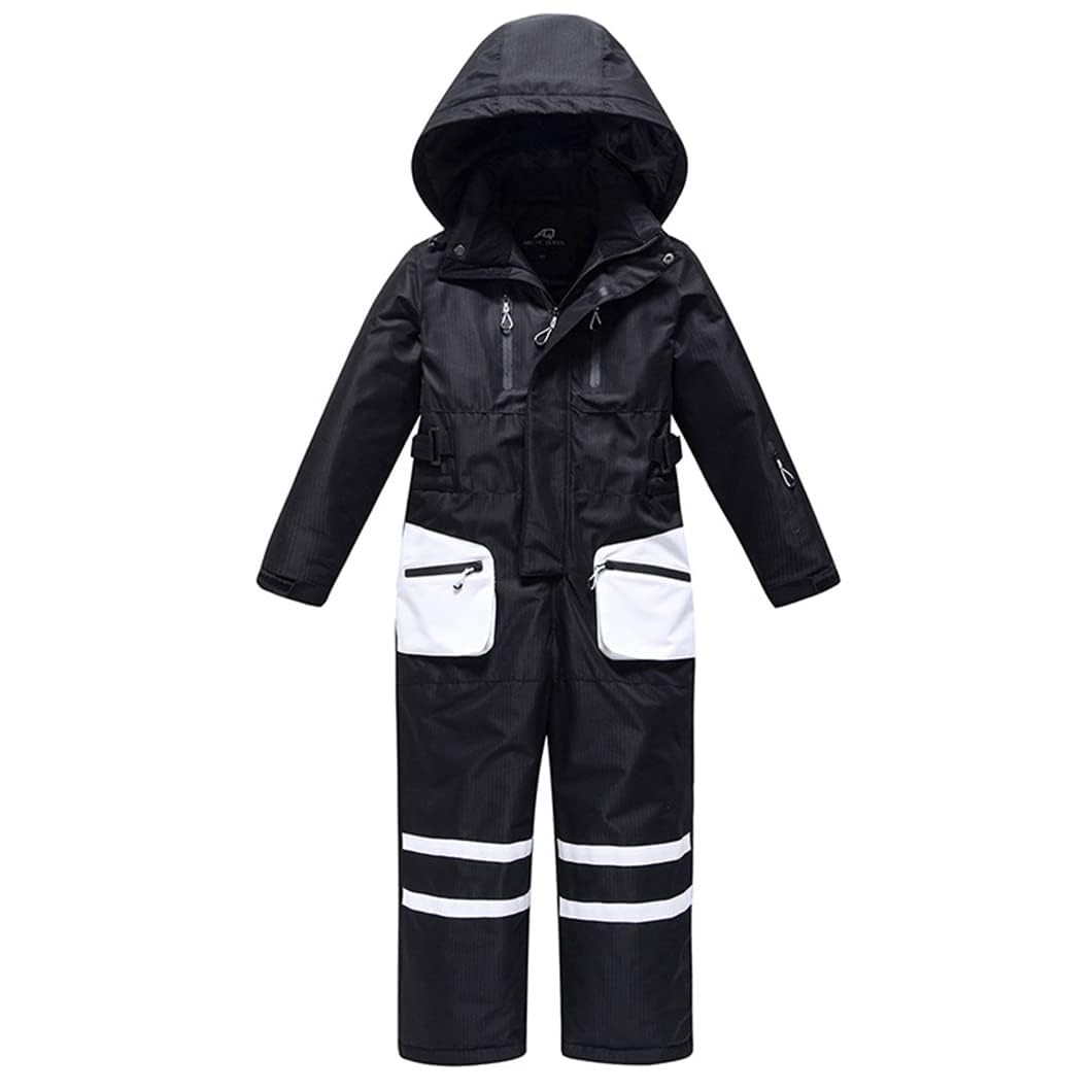 **Kids' Windproof Waterproof Snowsuit - Boys & Girls One-Piece Ski Jumpsuit for Snowboarding & Winter Outdoor Activities**    *Perfect for Skiing, Snowboarding, Sledding & Cold Weather Play!*