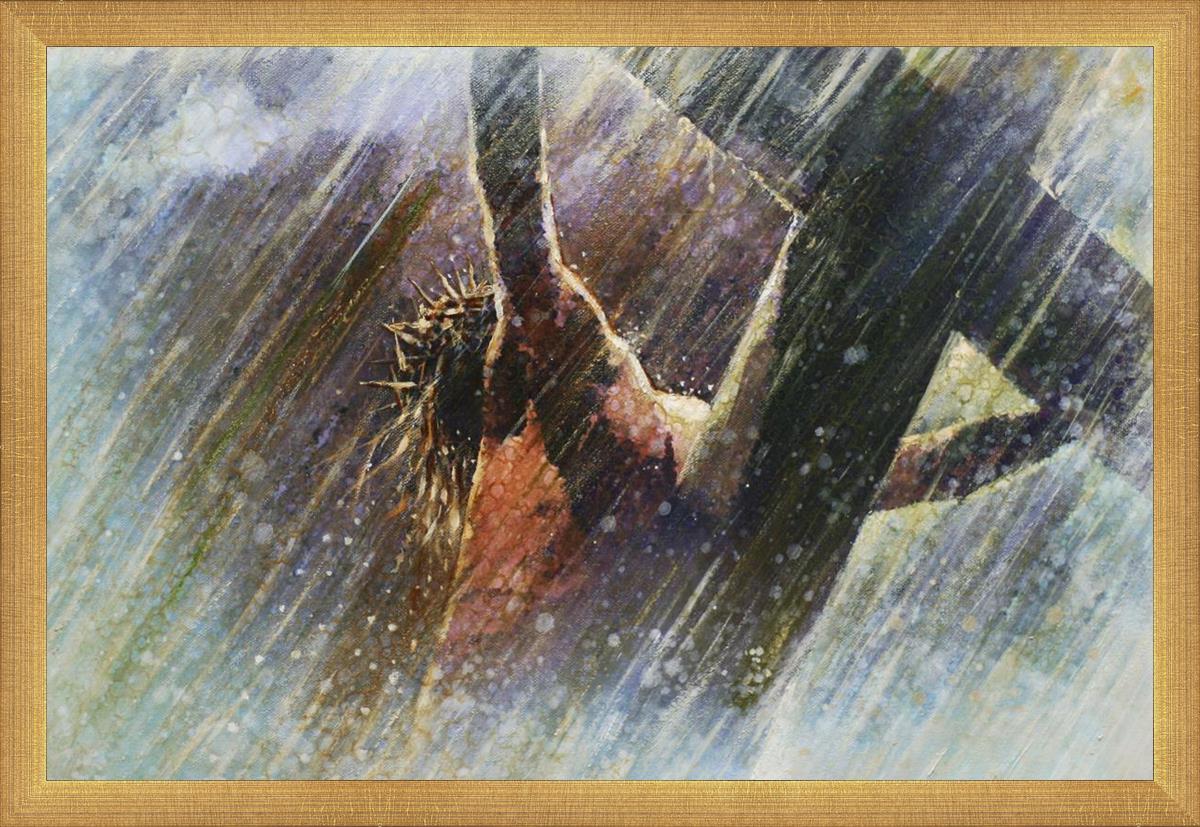 Yongsung Kim Crucifixion Painting - Religious Wall Art for Home & Church Decor - Perfect for Prayer Rooms, Christian Gifts, and Spiritual Spaces