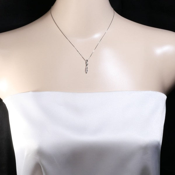 18K White Gold Diamond Necklace for Women - Elegant Pendant Jewelry Gift for Anniversary, Wedding & Special Occasions