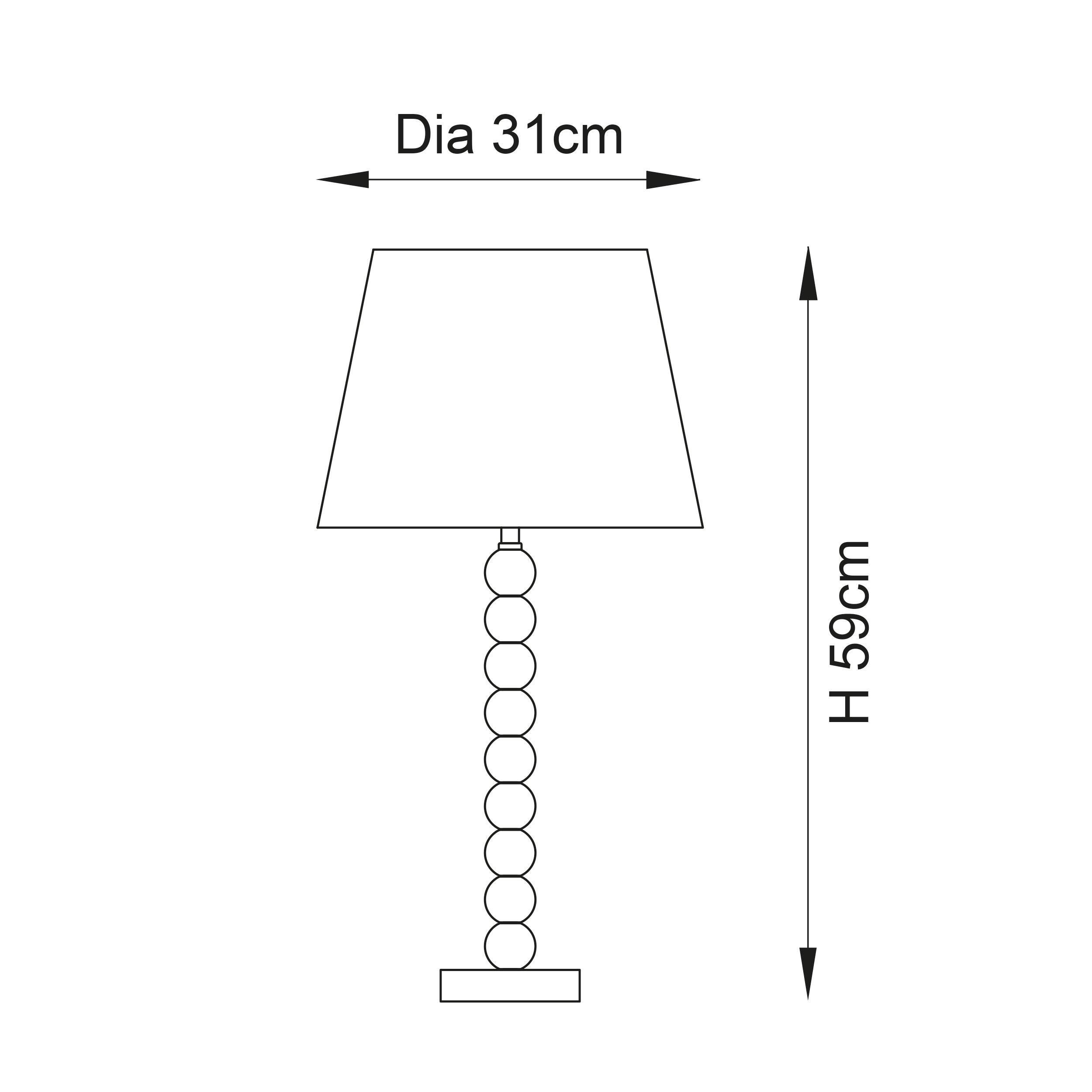 Adelie Blush Tinted Crystal Glass Table Lamp with Gray Shade - Elegant Bedside & Living Room Lighting for Home Decor