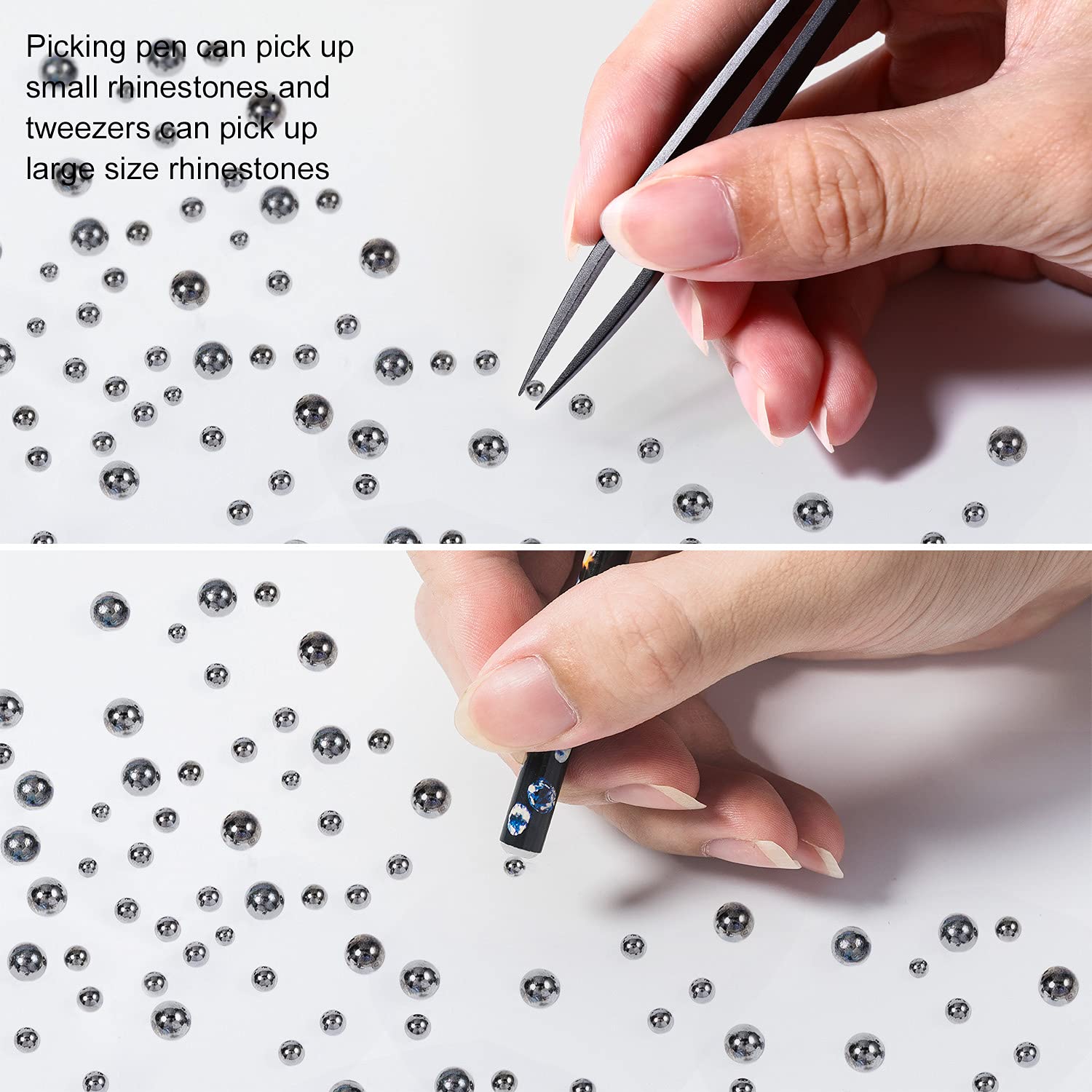 3D Metal Nail Art Beads & Pearls - Mini Caviar Bead Balls for DIY Nail Design & Decoration - Perfect for Manicures, Nail Art, and Craft Projects