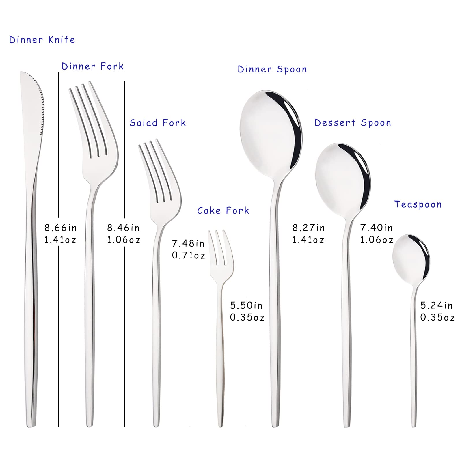 10-Piece Stainless Steel Salad Fork Set - 7.48 Inch Appetizer & Dessert Forks, Durable Silver Flatware for Parties, Picnics & Fine Dining