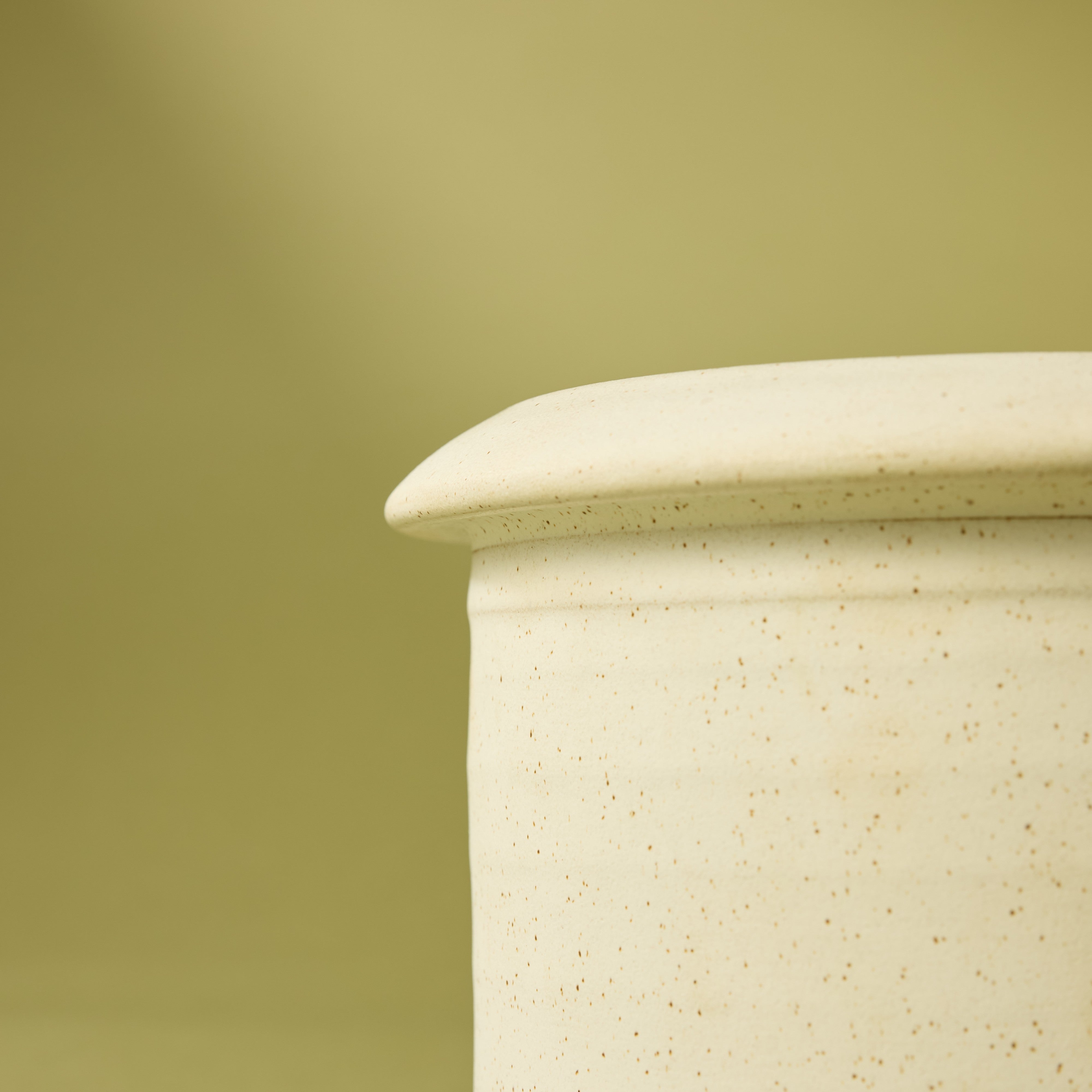 Van Ness Pot | 16cm Cream Ceramic Flower Planter - Perfect for Indoor Plants, Succulents, and Home Decor