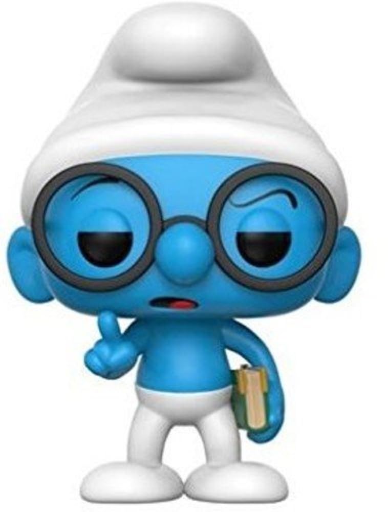 Funko Pop Animation Brainy Smurf Collectible Figure - Official Licensed Smurfs Toy for Display & Gifts - Perfect for Anime Fans, Collectors & Home Decor