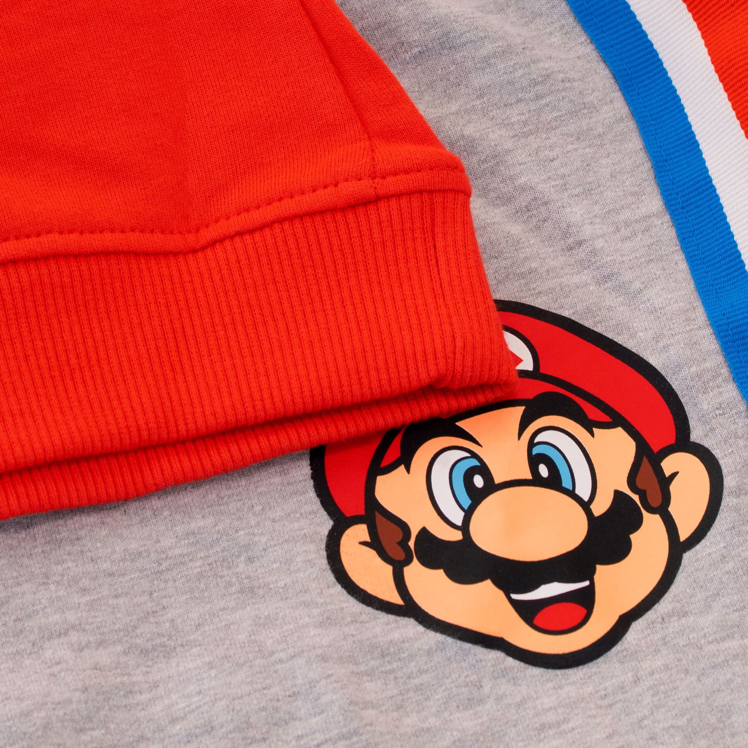 Super Mario Boys Gaming Sweatshirt & Joggers 2-Piece Outfit Set - Kids Video Game Character Costume & Lounge Wear (Multicolor, Size 5) - Perfect for Birthday Gifts, Cosplay & Casual Gaming Outfits