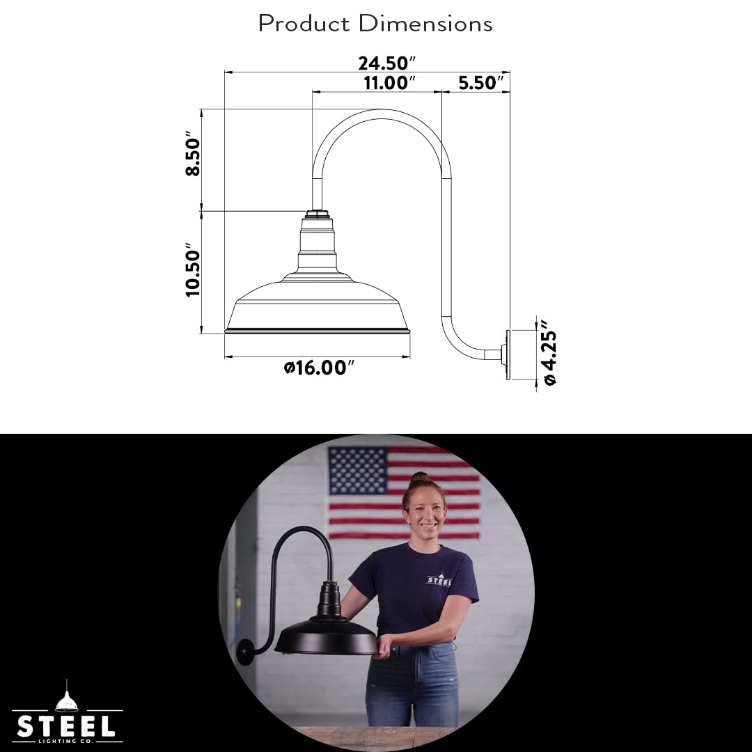 Steel Lighting Co. Gardena Barn Light - 16