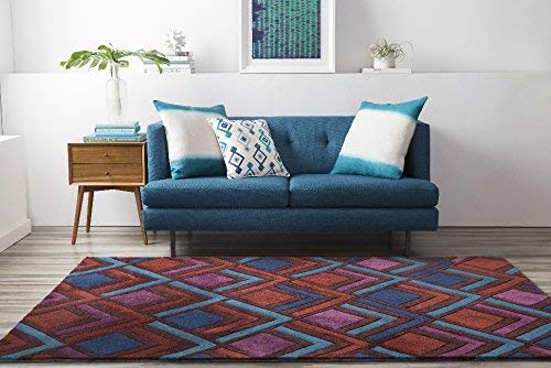 8' Surya Cosmopolitan Round Area Rug in Purple - Perfect for Living Room, Bedroom, or Office Decor