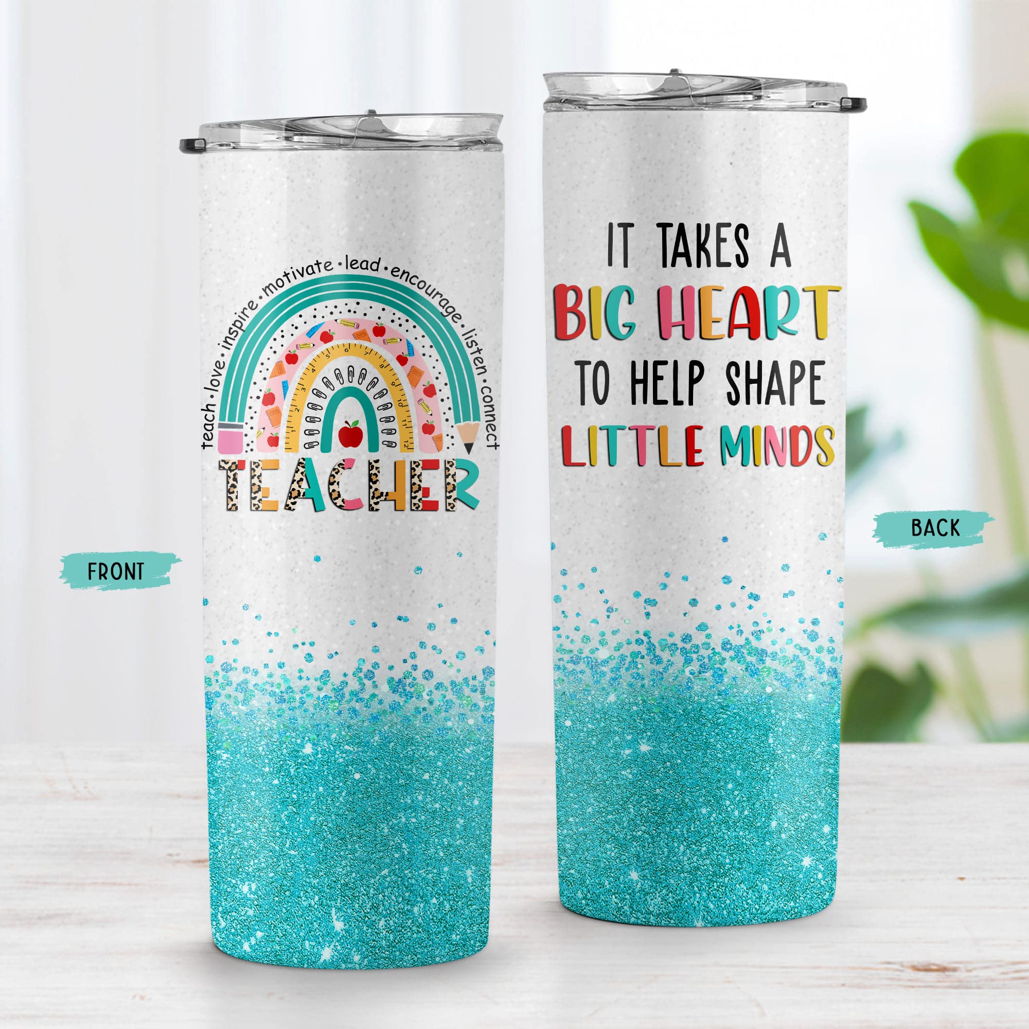20oz Skinny Stainless Steel Tumbler - Perfect Teacher Gift for Women, Birthday & Retirement - Ideal for School & Daycare Use