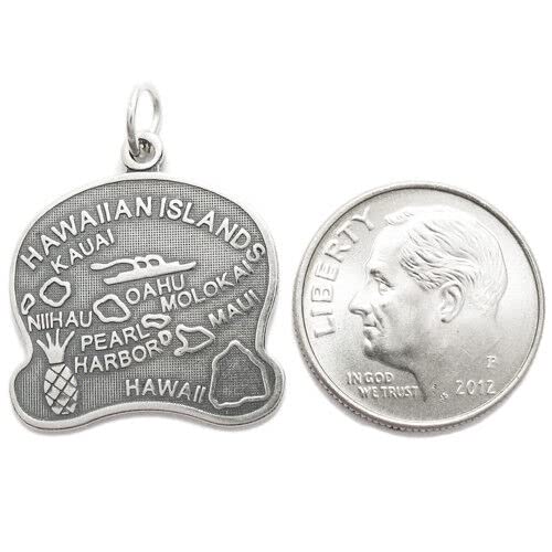 925 Sterling Silver Hawaii State Charm Pendant for Jewelry Making - Perfect for DIY Necklaces, Bracelets, and Gifts