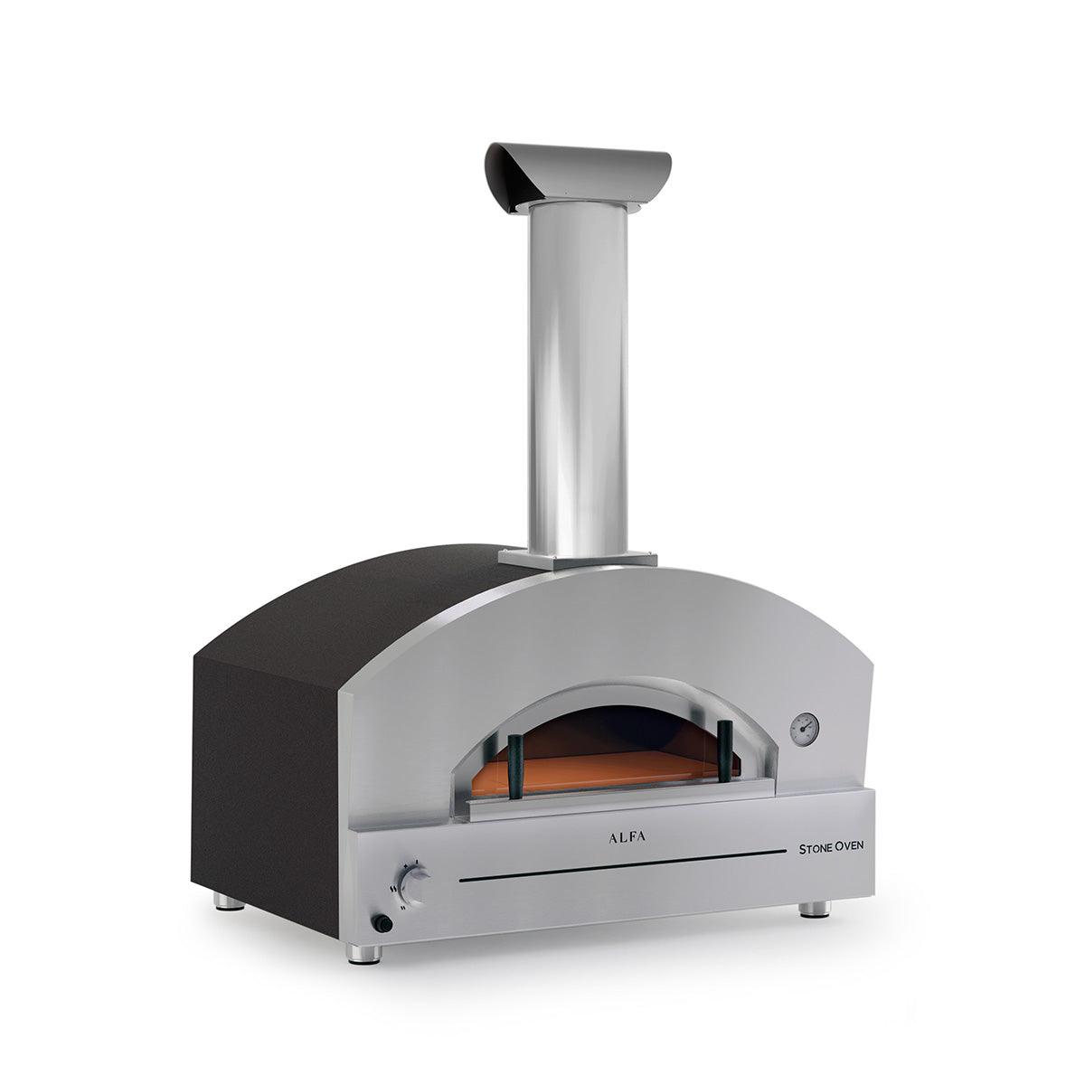 Alfa Stone Medium Gas Pizza Oven - 3 Cu. Ft Outdoor Pizza Maker with FXSTONE M Technology | Perfect for Backyard, Patio & Outdoor Cooking Parties
