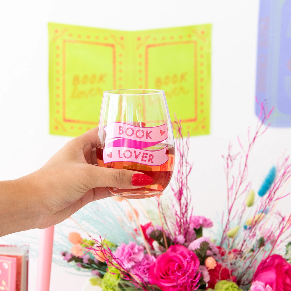 Book Lover Wine Glass - Elegant Stemware for Readers & Bibliophiles - Perfect for Book Club Meetings, Reading Nook Relaxation & Literary Gift Giving