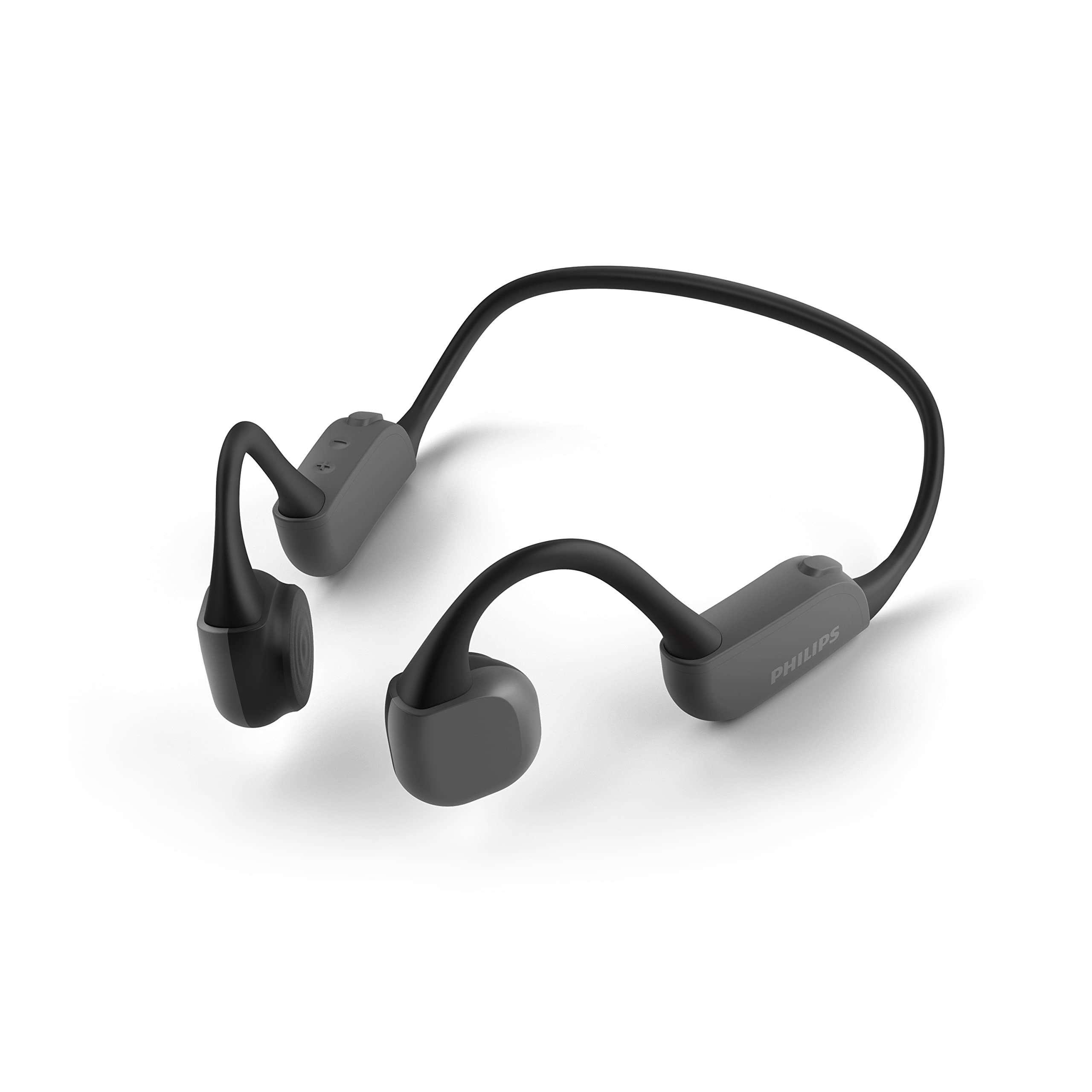 PHILIPS TAA6606BK Bone Conduction Open Ear Wireless Bluetooth Headphones - IP67 Waterproof Sports Earphones with Mic, 9H Playtime & Night Light - Perfect for Running, Cycling, Gym Workouts & Outdoor Activities