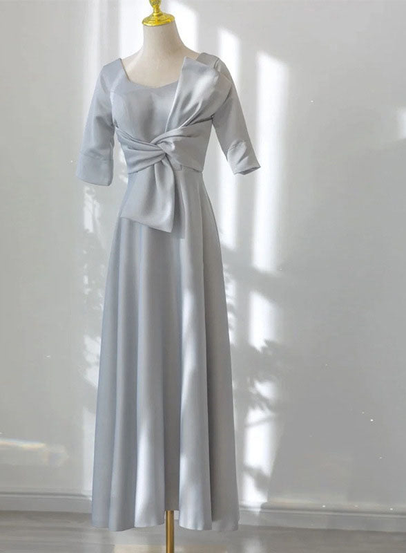 Elegant A-Line Long Blue Bridesmaid Dress | Formal Evening Gown for Weddings, Prom & Special Occasions | Plus Size Options Available | Style 544