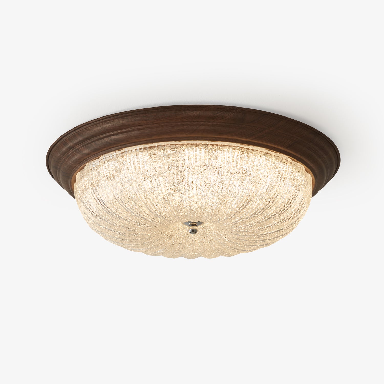 Celestia Modern Walnut Wood Ceiling Light Fixture - Elegant Dining Room & Bedroom Lighting for Home Decor