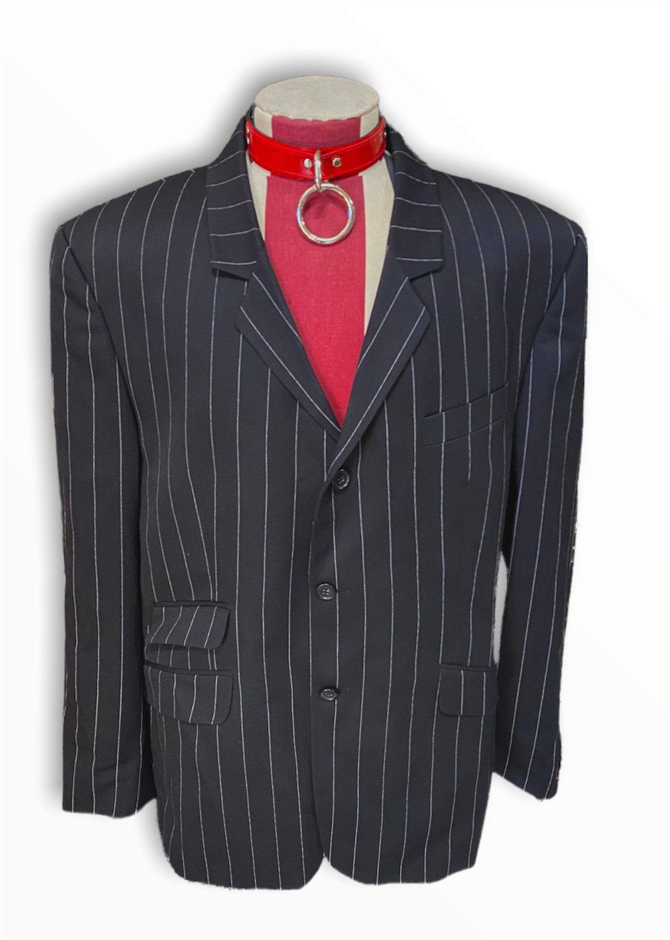 Stylish Men's Pinstriped Blazer Jacket - Slim Fit Business Suit Coat for Office, Wedding & Formal Events - Premium Wool Blend Professional Attire for Work & Special Occasions