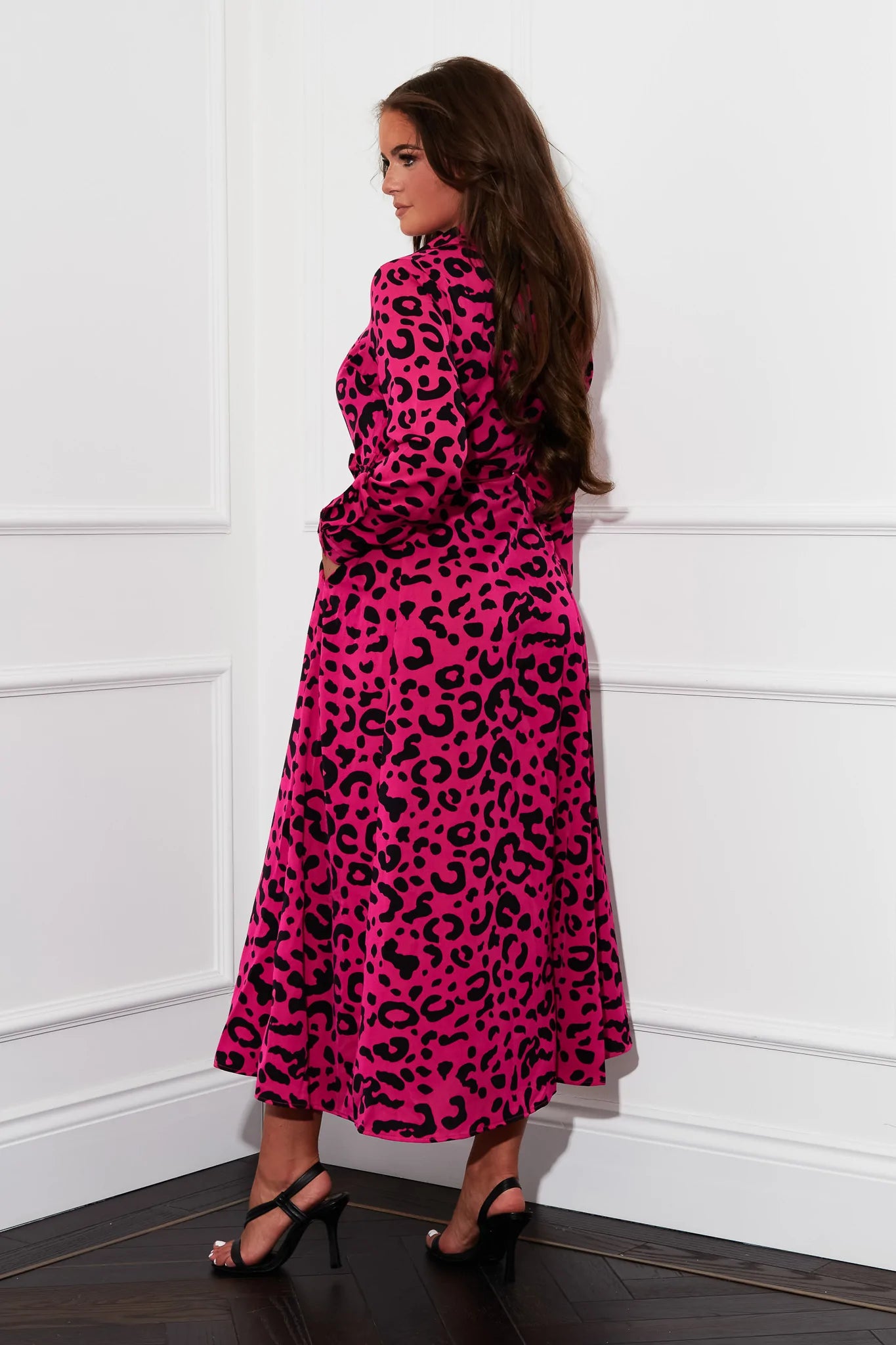 Brielle Women's Pink Maxi Shirt Dress - Flowy Long Sleeve Casual Summer Dress for Beach, Vacation & Everyday Wear