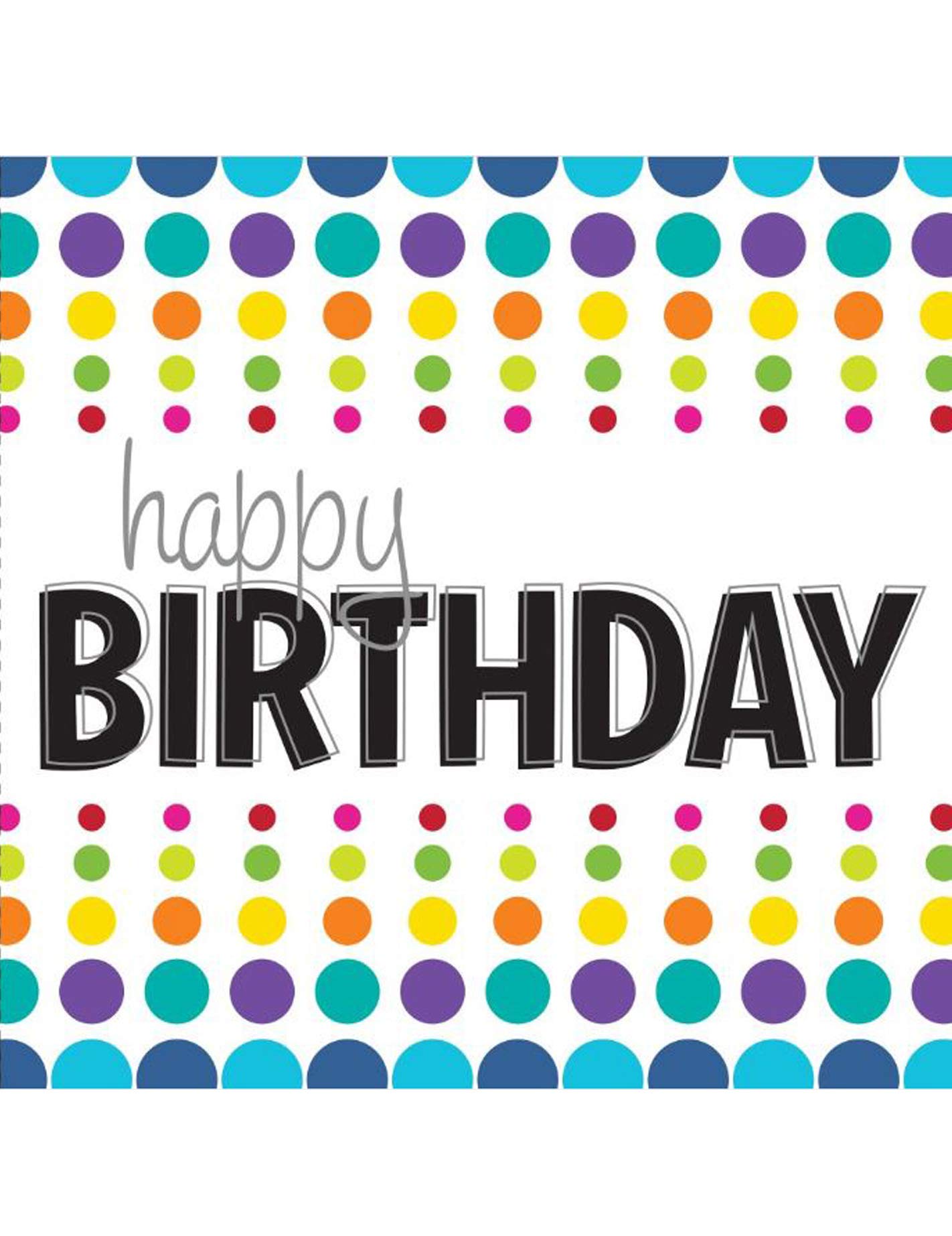 Creative Converting 16-Count 3-Ply Birthday Pop! Lunch Napkins - Blue, Green & Orange | Perfect for Birthday Parties, Picnics & Celebrations