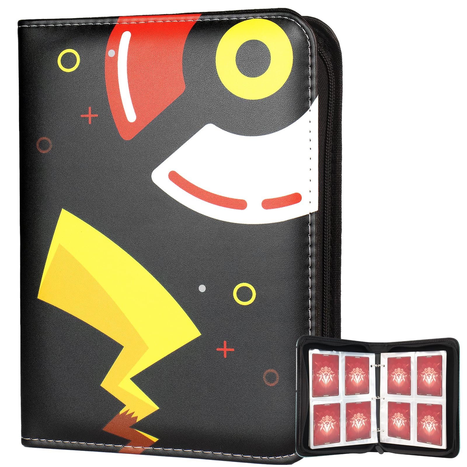 Premium Trading Card Binder with 50 Removable Pages & 400 Card Capacity - Zippered Collector's Album with Protective Sleeves for Pokemon, MTG, Sports Cards - Perfect Storage Organizer for Kids & Adult Collectors (Gaming, Trading, Display)