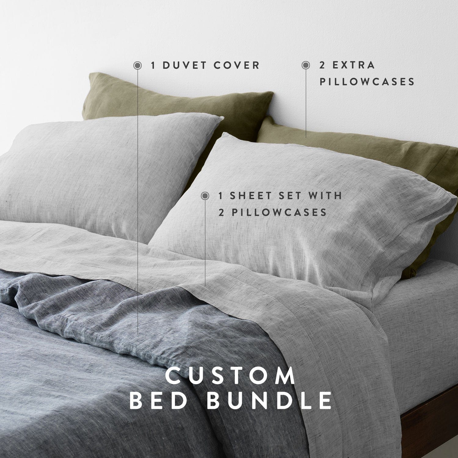 Custom Stonewashed Linen Bundle - Soft & Durable Fabric for DIY Projects, Home Decor, and Fashion Design - Perfect for Sewing, Quilting, and Crafting