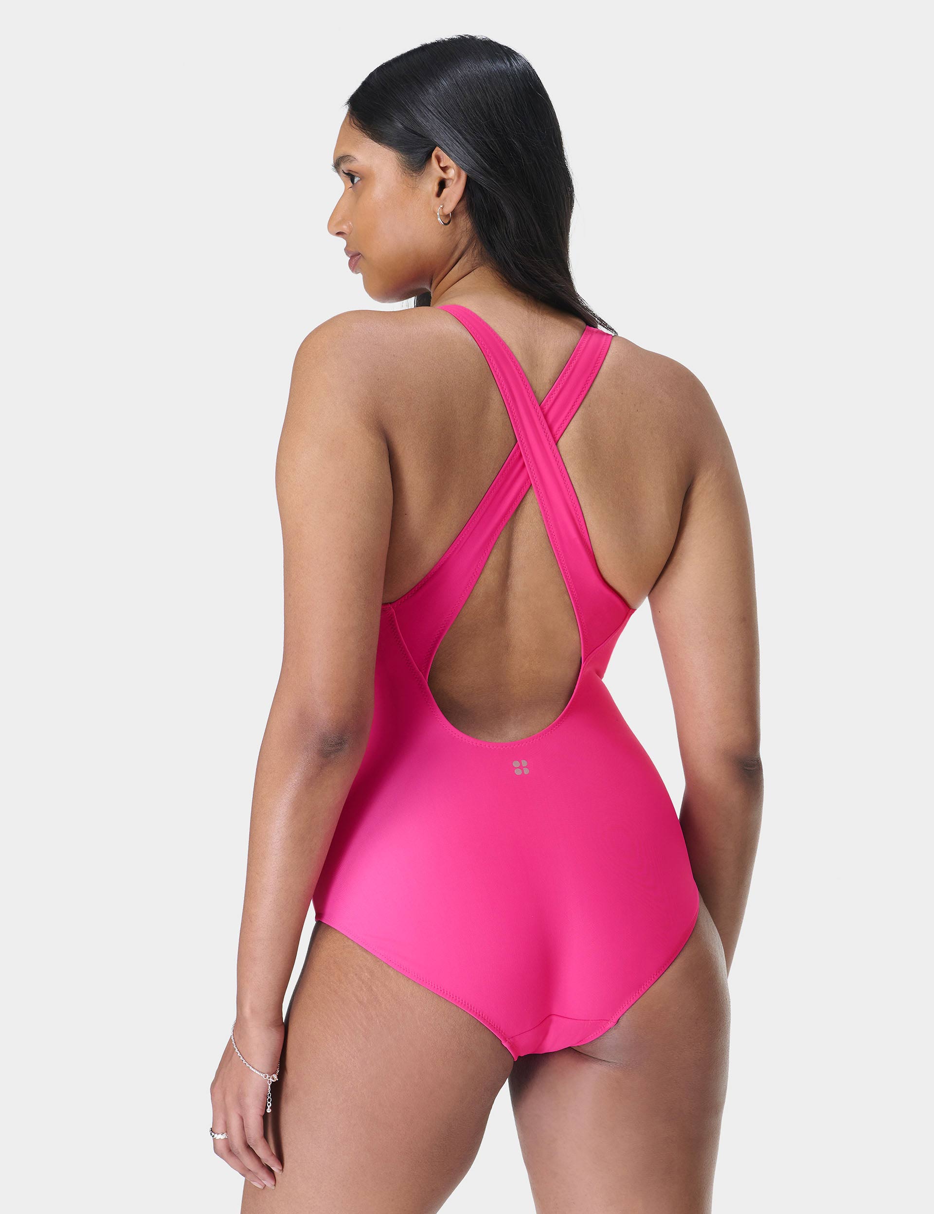 HydroPower Performance Swimsuit for Women - High-Performance Competitive Swimwear in Fuchsia Pink - Perfect for Lap Swimming, Water Aerobics & Beach Activities
