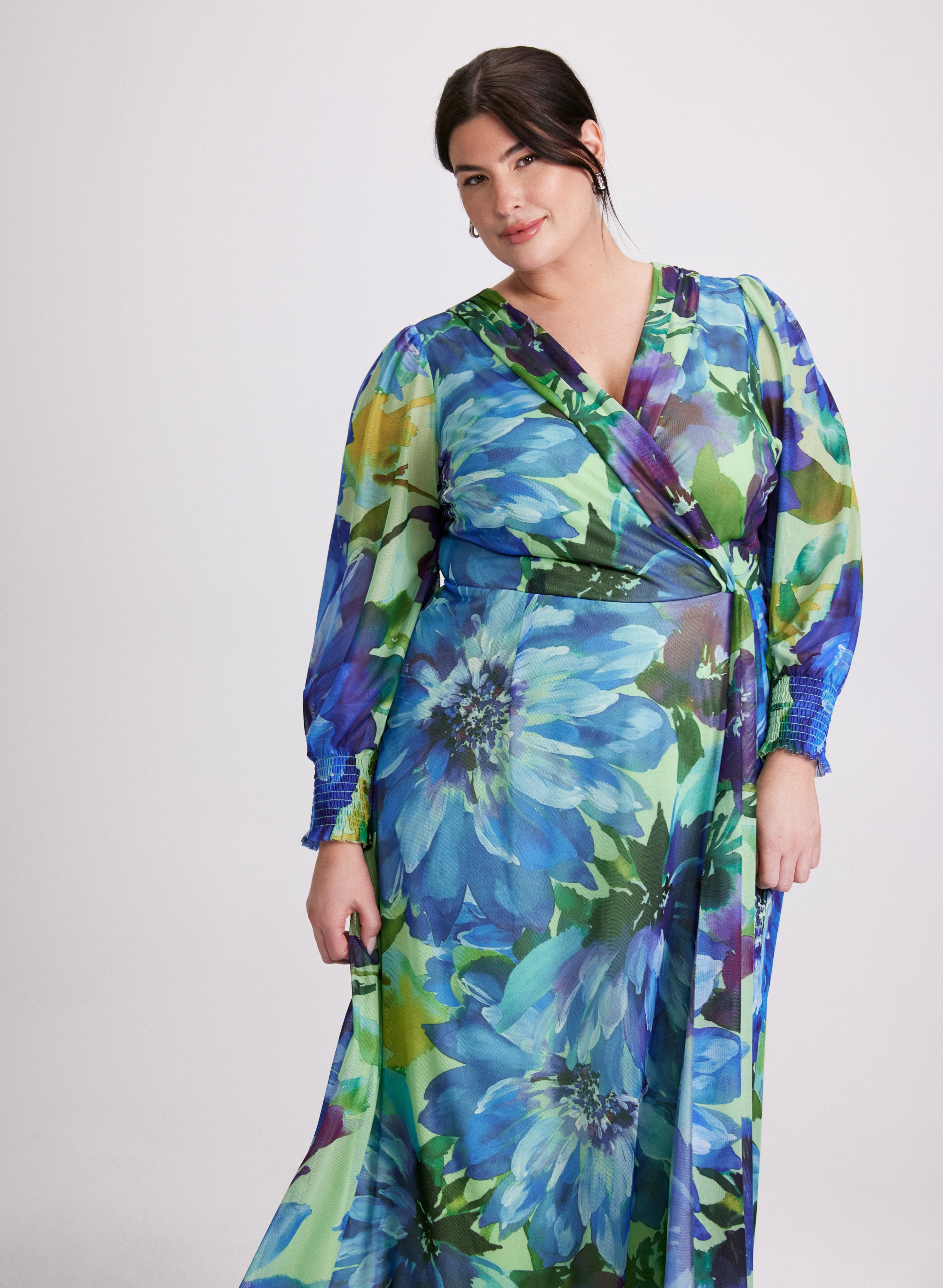 Floral Maxi Dress for Women - Summer Boho Long Flowy Dress with Pockets, Beach Wedding Guest Dress, Vacation & Party Outfit