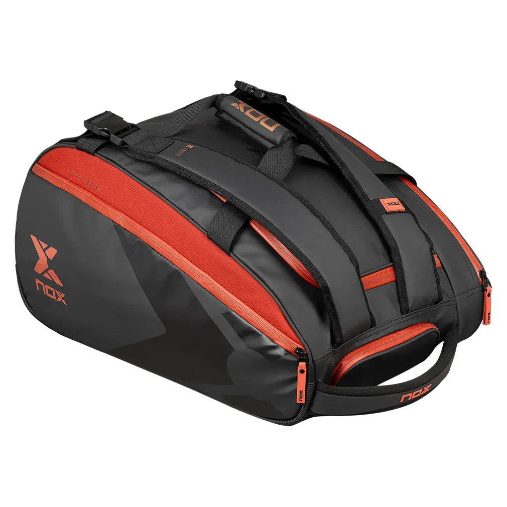 Premium Open Series Padel Bag - Black & Red | Durable Tennis Racket Backpack for Padel Players | Perfect for Training, Matches & Travel Accessories
