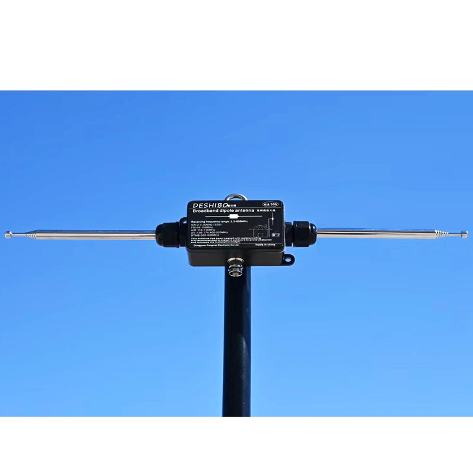 GOOZEEZOO GA506 Portable Shortwave Radio Antenna - Full Band Dipole for 2.3-899MHz Reception & 90-450MHz Transmission | SW/FM/AIR/UV/DTMB Compatible | Outdoor Ham Radio Antenna for Emergency, Camping & Field Operations