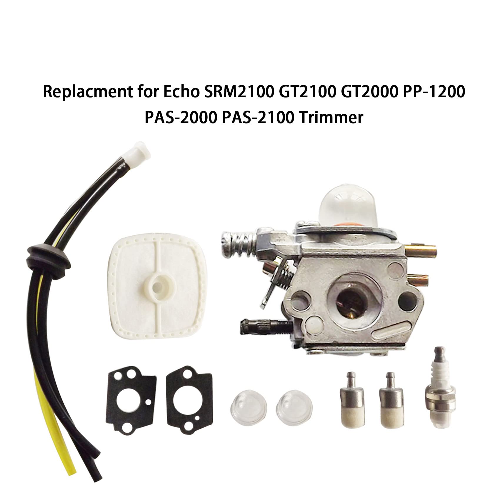 Echo SRM2100 GT2000 GT2100 PAS2000 PP-1200 PAS-2000 PAS-2100 C1U-K52 C1U-K29 C1U-K47 Carburetor Replacement Kit by Labwork - Compatible with Echo Trimmers & Brush Cutters - Perfect for Lawn Maintenance & Landscaping