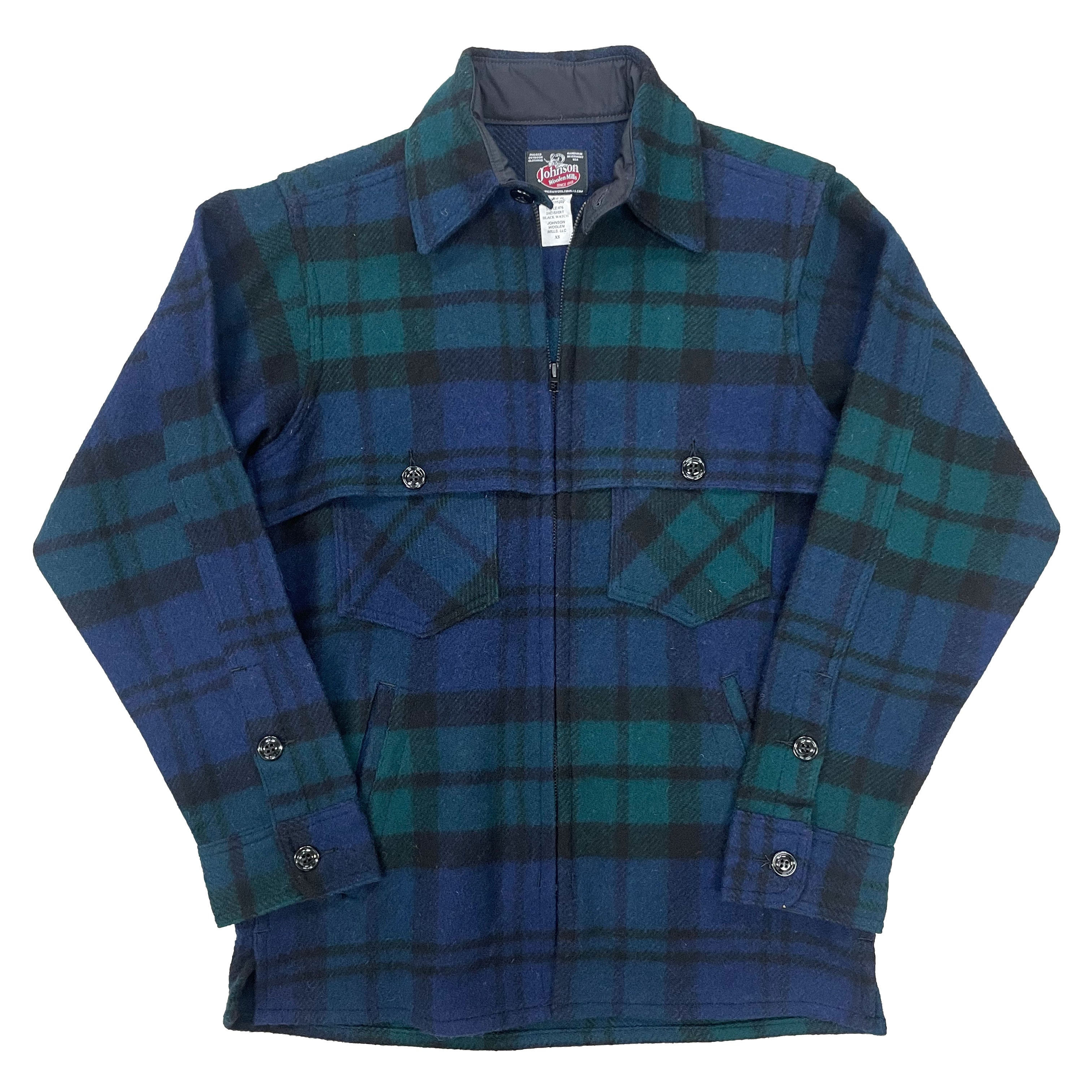 Double Cape Jacket for Men - Black Watch Plaid Flannel Shirt - Perfect for Outdoor Adventures, Casual Wear & Layering in Fall & Winter