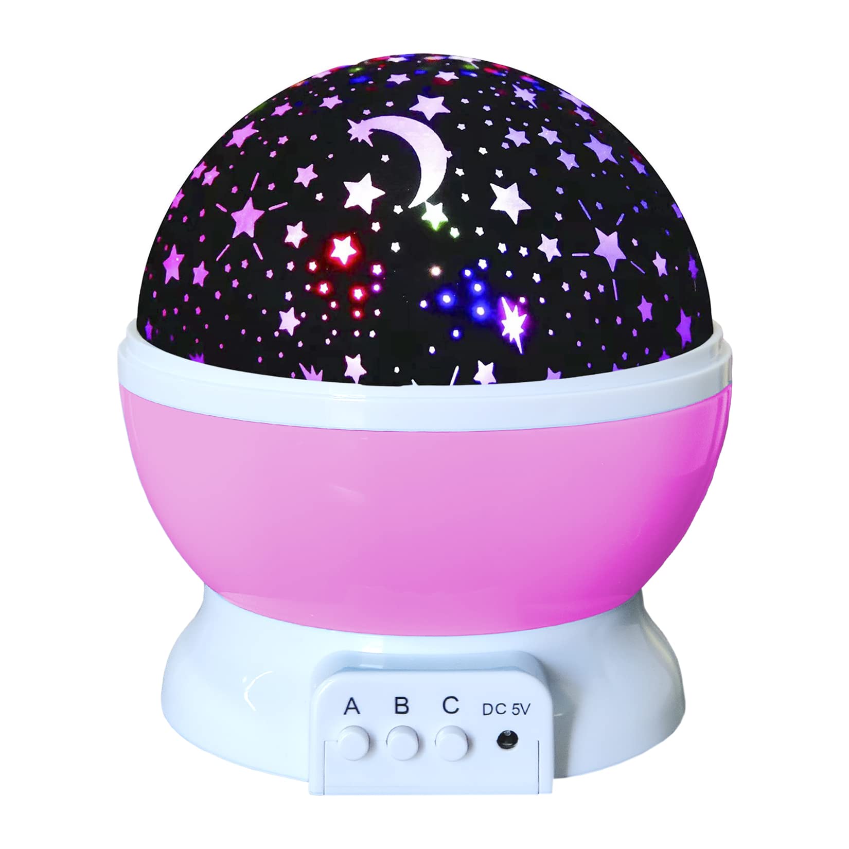 Starry Night Light Projector for Kids - Rotating Star Projector Lamp with Galaxy Effect, Perfect for Bedroom Decor, Birthday Party Favors & Christmas Gifts for Girls Age 3-12 (Pink) | Creates Magical Nighttime Atmosphere for Nursery, Sleep Aid & Relaxation