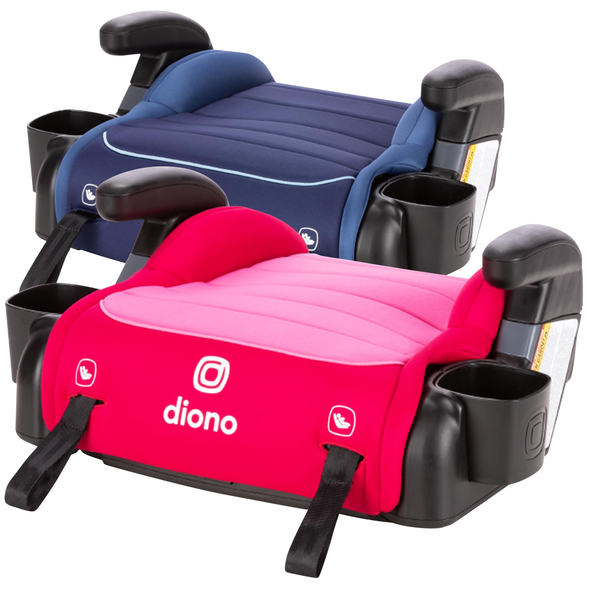 Diono Connect3 RXT Backless Booster Car Seat (2-Pack) – Slim Fit for 3-Across in Mid-Sized Sedans & SUVs – 40-120 lbs – Lightweight with LATCH Connectors – Blue Surge & Pink Cotton Candy – Perfect for School Carpool, Travel & Everyday Safety