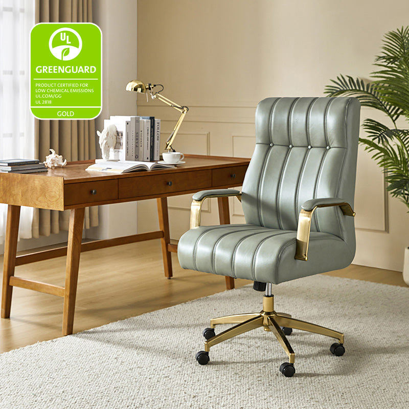 Premium Conelius Leather Ergonomic Executive Office Chair - High Back Adjustable Swivel Chair with Lumbar Support for Home & Office Workspace, Perfect for Long Hours Sitting Comfort