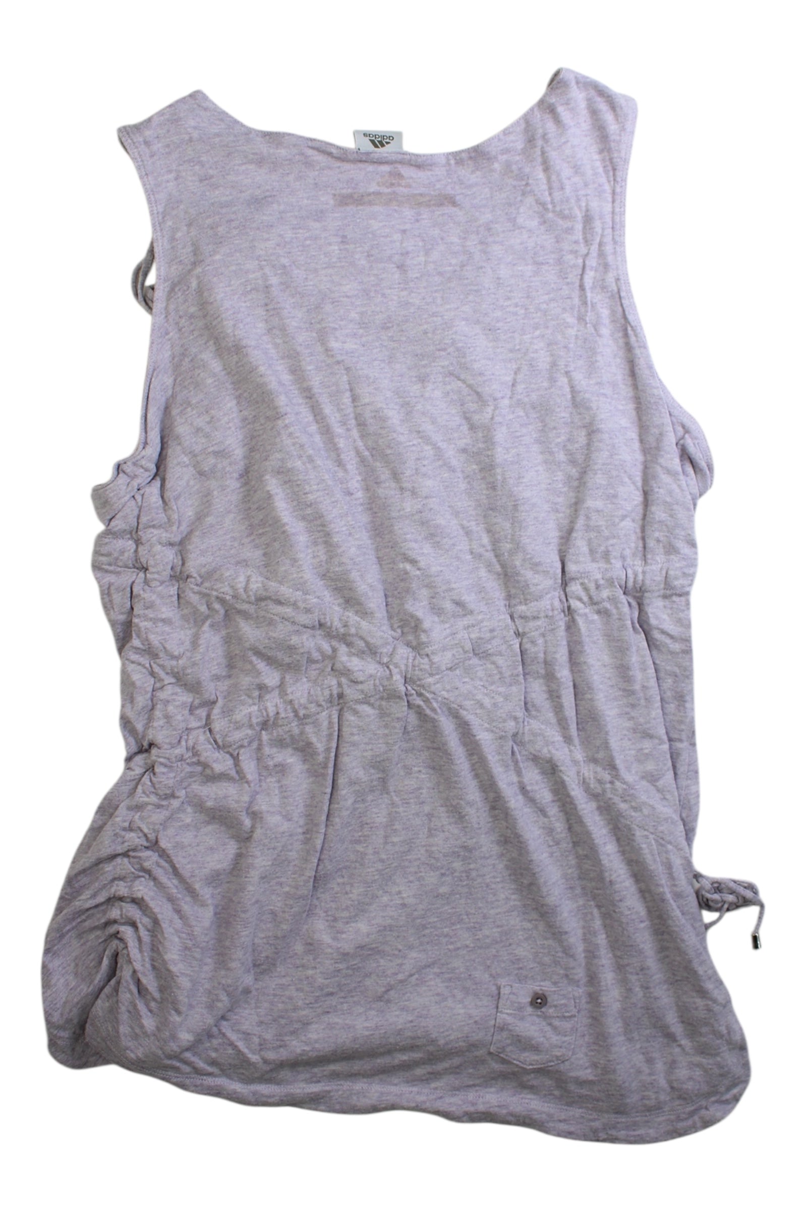 Adidas By Stella McCartney Women's Ruched Sleeveless Workout Top - Size 10Y - Perfect for Yoga, Gym & Running
